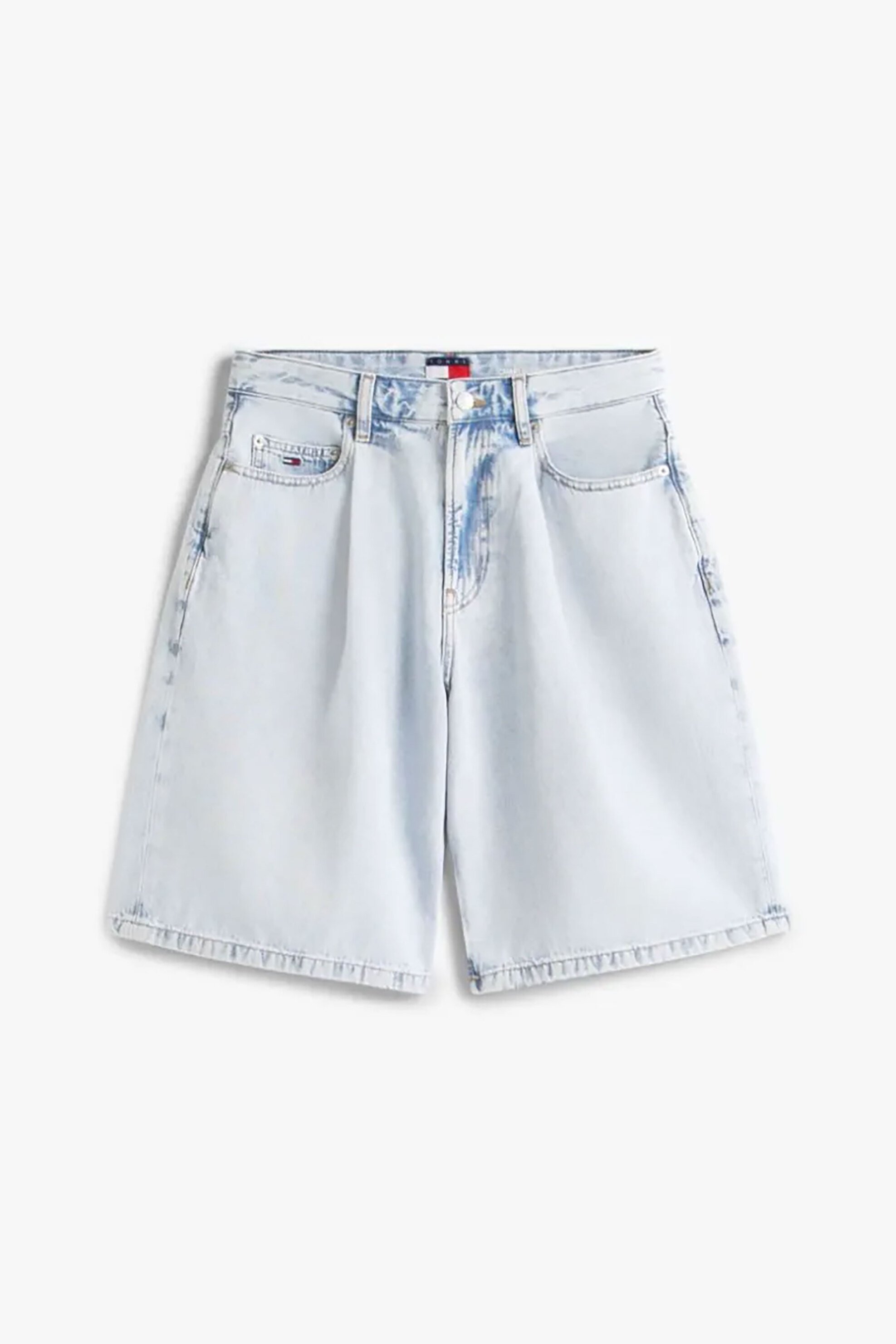 TOMMY JEANS Tommy Jeans γυνακεία denim βερμούδα με πιέτες Loose Fit - DW0DW22709 Denim Blue Ανοιχτό - 4