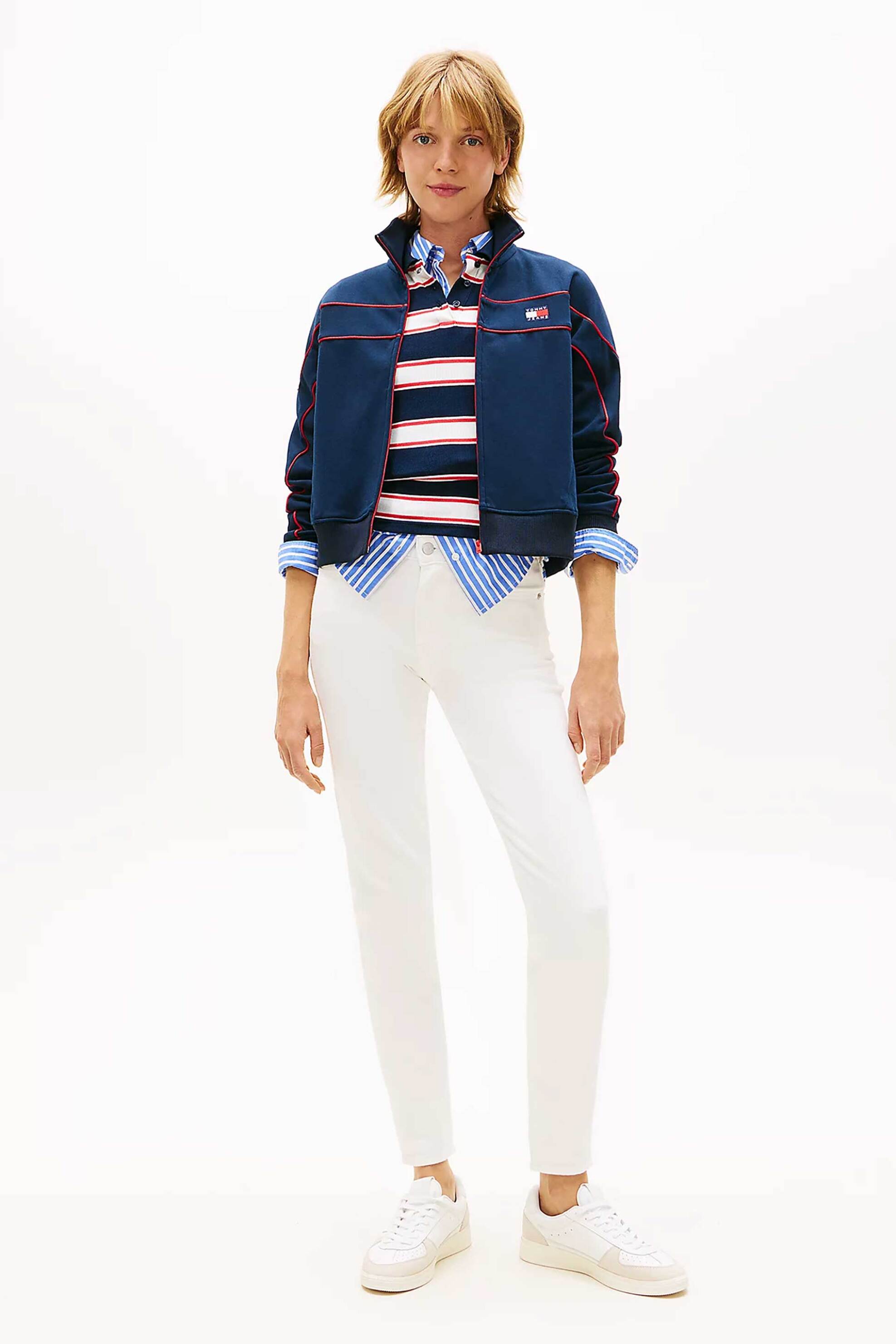 Γυναικεία παντελόνια τζιν slim fit & skinny σε λευκο