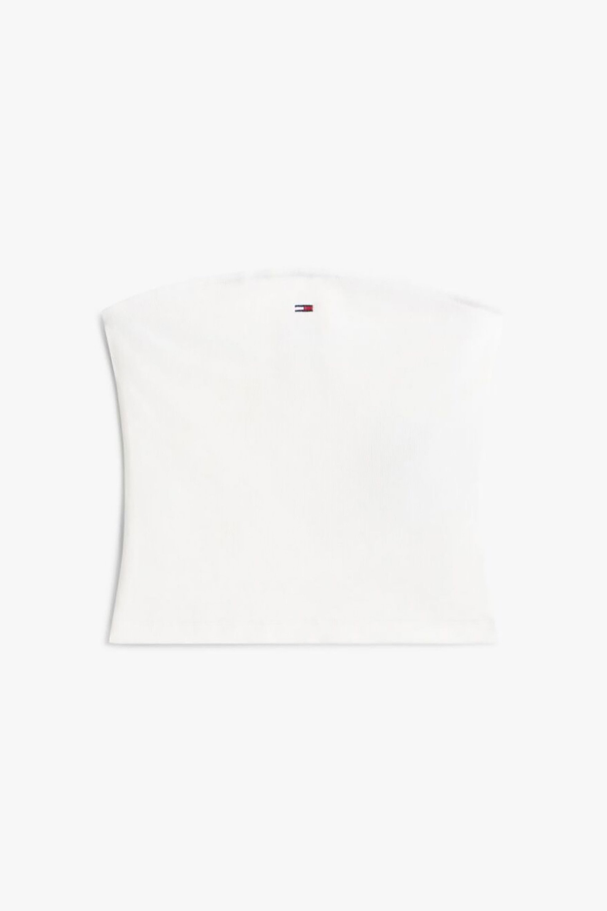TOMMY JEANS Tommy Jeans γυναικείο τοπ στράπλες με λογότυπο Slim Fit - DW0DW22263 Λευκό - 4