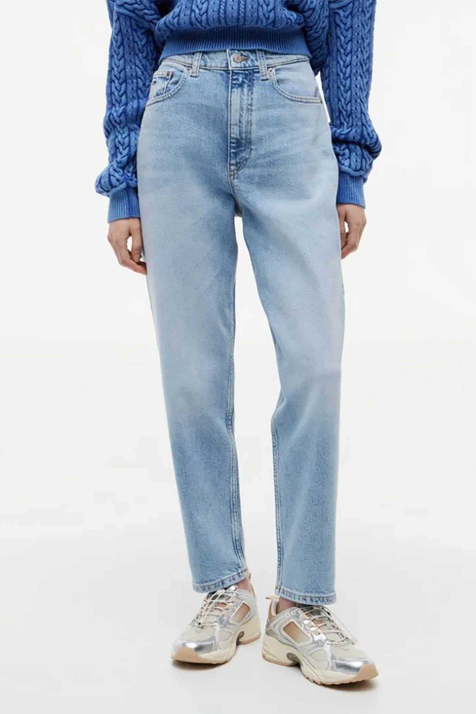 TOMMY JEANS Tommy Jeans γυναικείο τζιν παντελόνι πεντάτσεπο Tapered Mom Fit - DW0DW22993 Denim Blue Ανοιχτό - 2