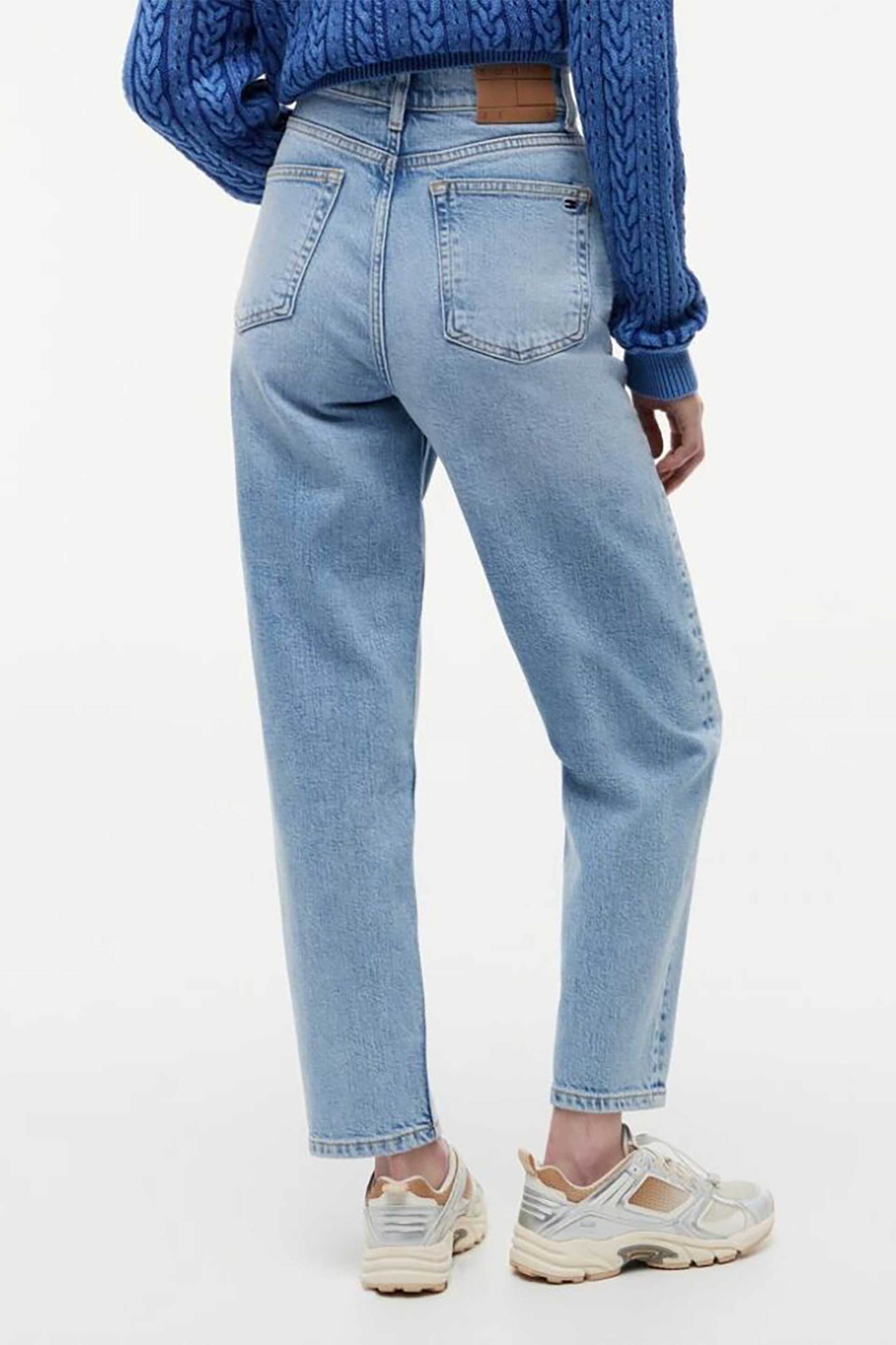 TOMMY JEANS Tommy Jeans γυναικείο τζιν παντελόνι πεντάτσεπο Tapered Mom Fit - DW0DW22993 Denim Blue Ανοιχτό - 3
