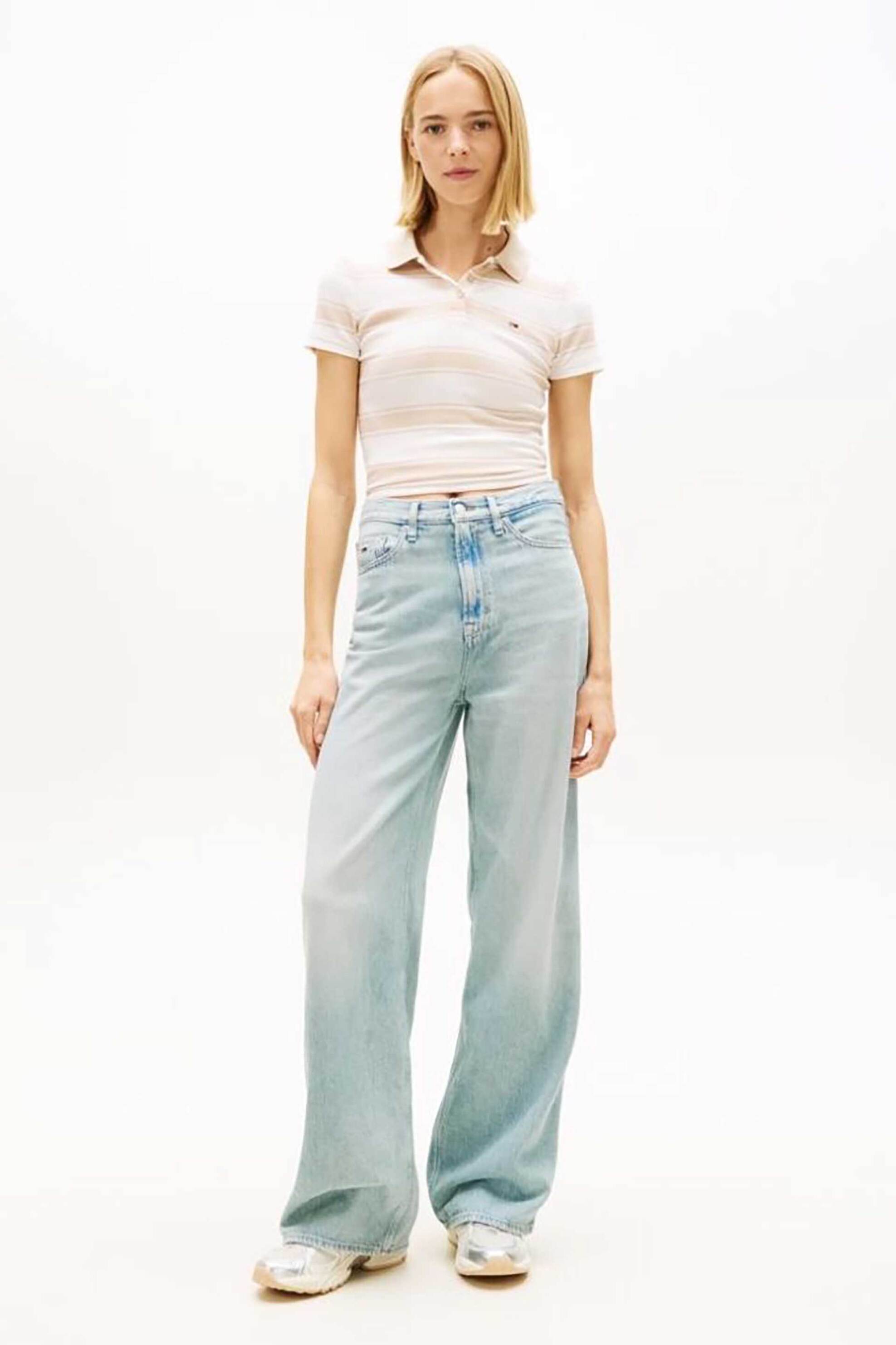 Tommy Jeans γυναικείο τζιν παντελόνι ψηλόμεσο "Claire" - DW0DW22659 Denim Blue Ανοιχτό
