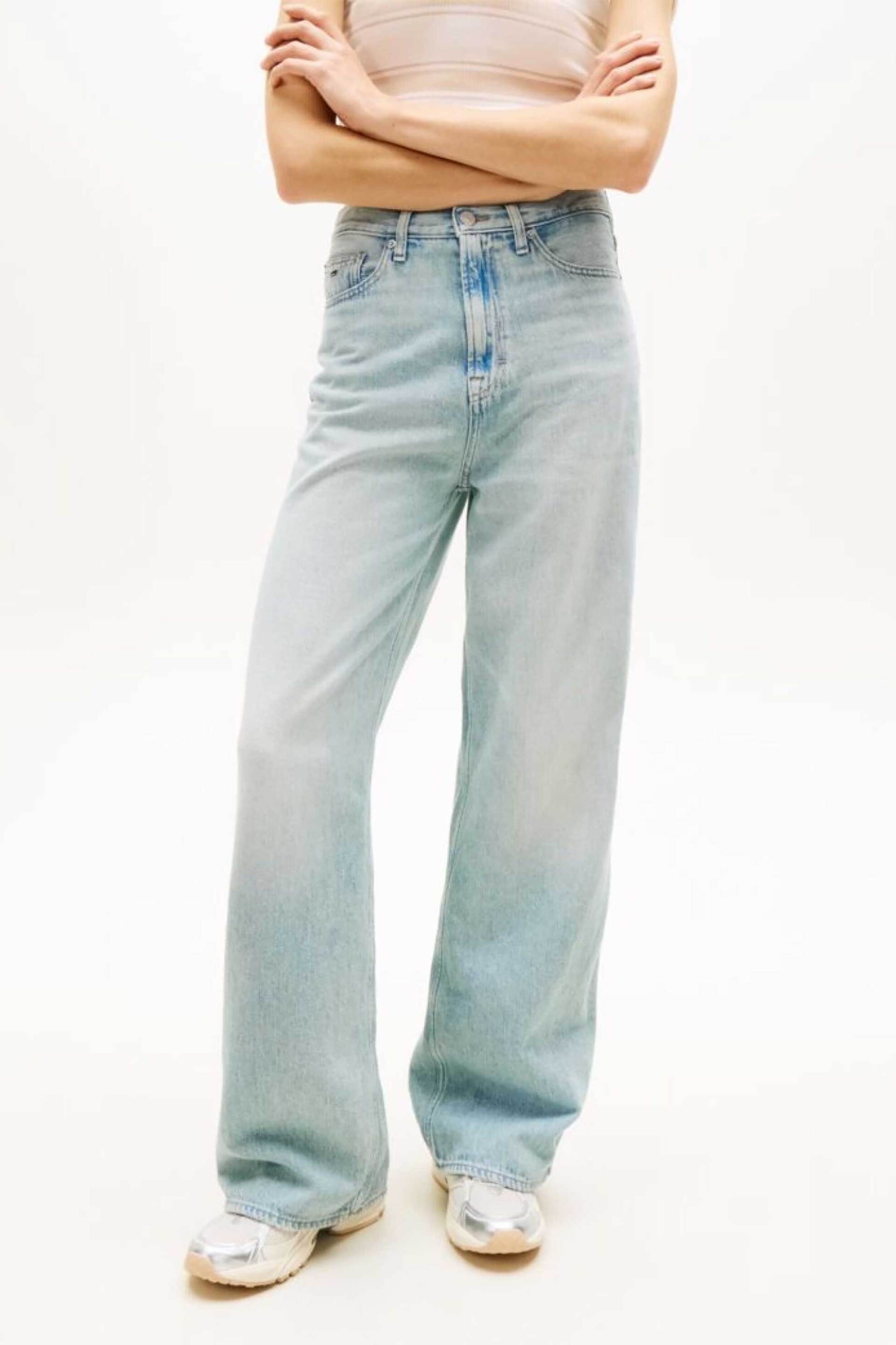 TOMMY JEANS Tommy Jeans γυναικείο τζιν παντελόνι ψηλόμεσο "Claire" - DW0DW22659 Denim Blue Ανοιχτό - 2