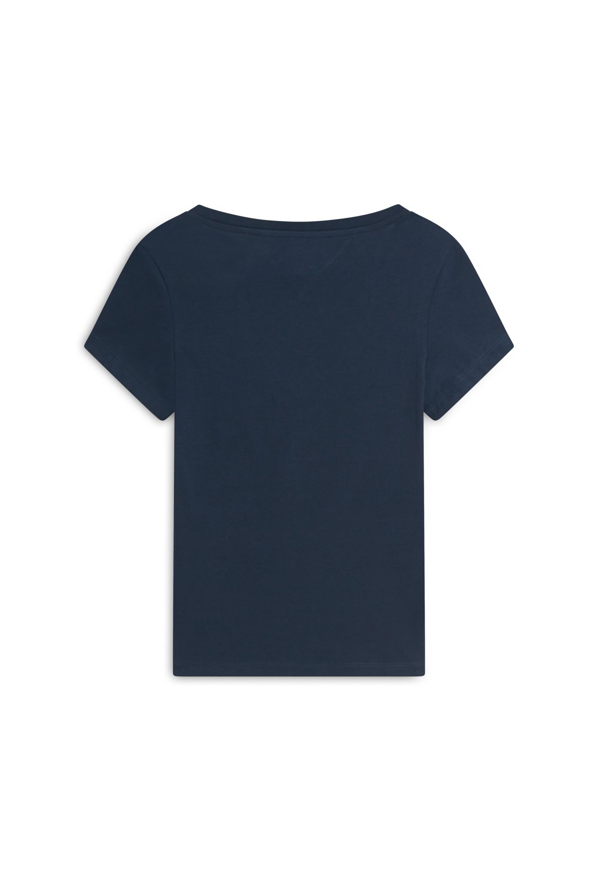 Tommy Jeans γυναικείο T-shirt με V και λογότυπο Slim Fit - DW0DW20458 Μπλε Σκούρο