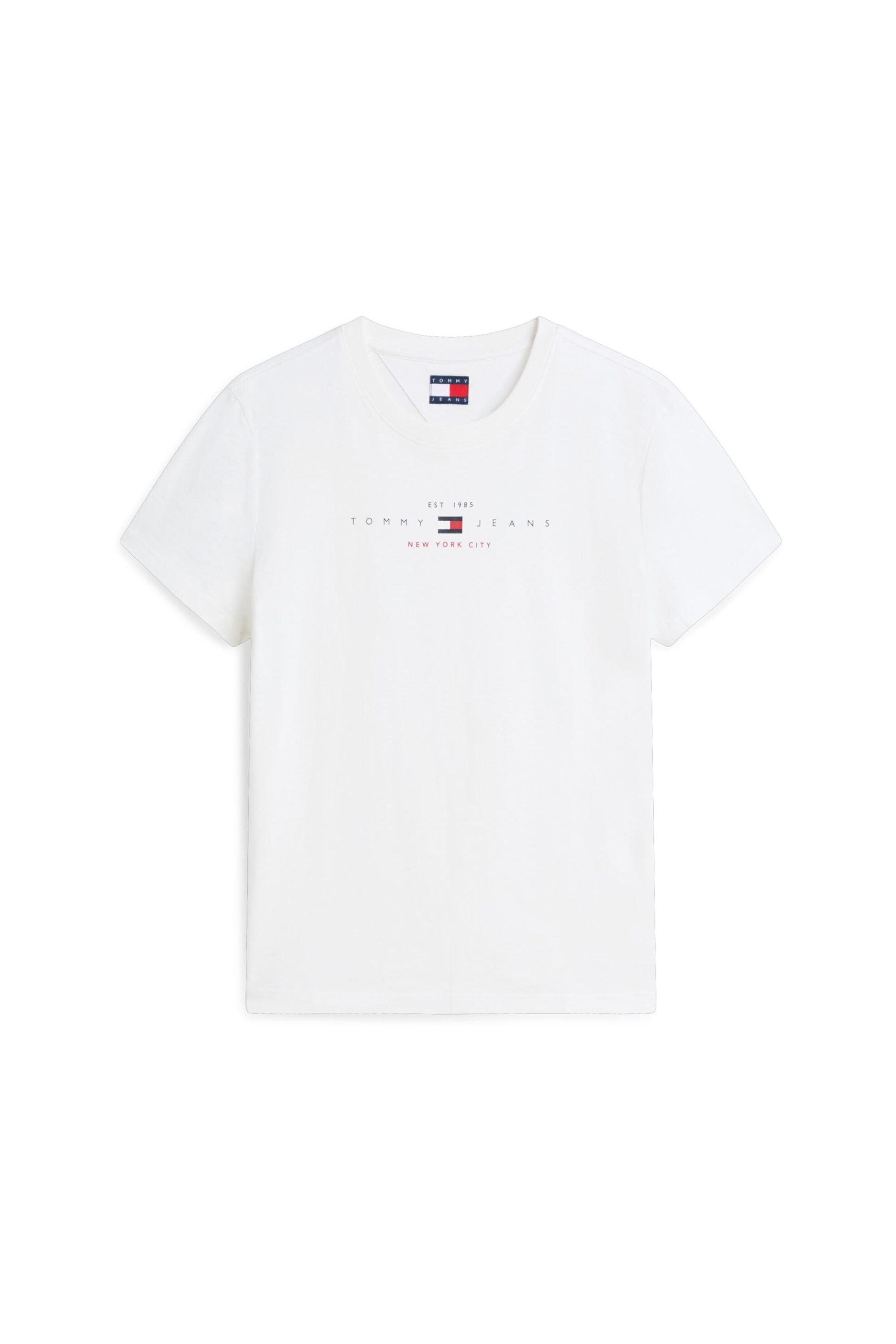 Tommy Jeans γυναικείο T-shirt με λογότυπο Regular Fit - DW0DW22789 Λευκό