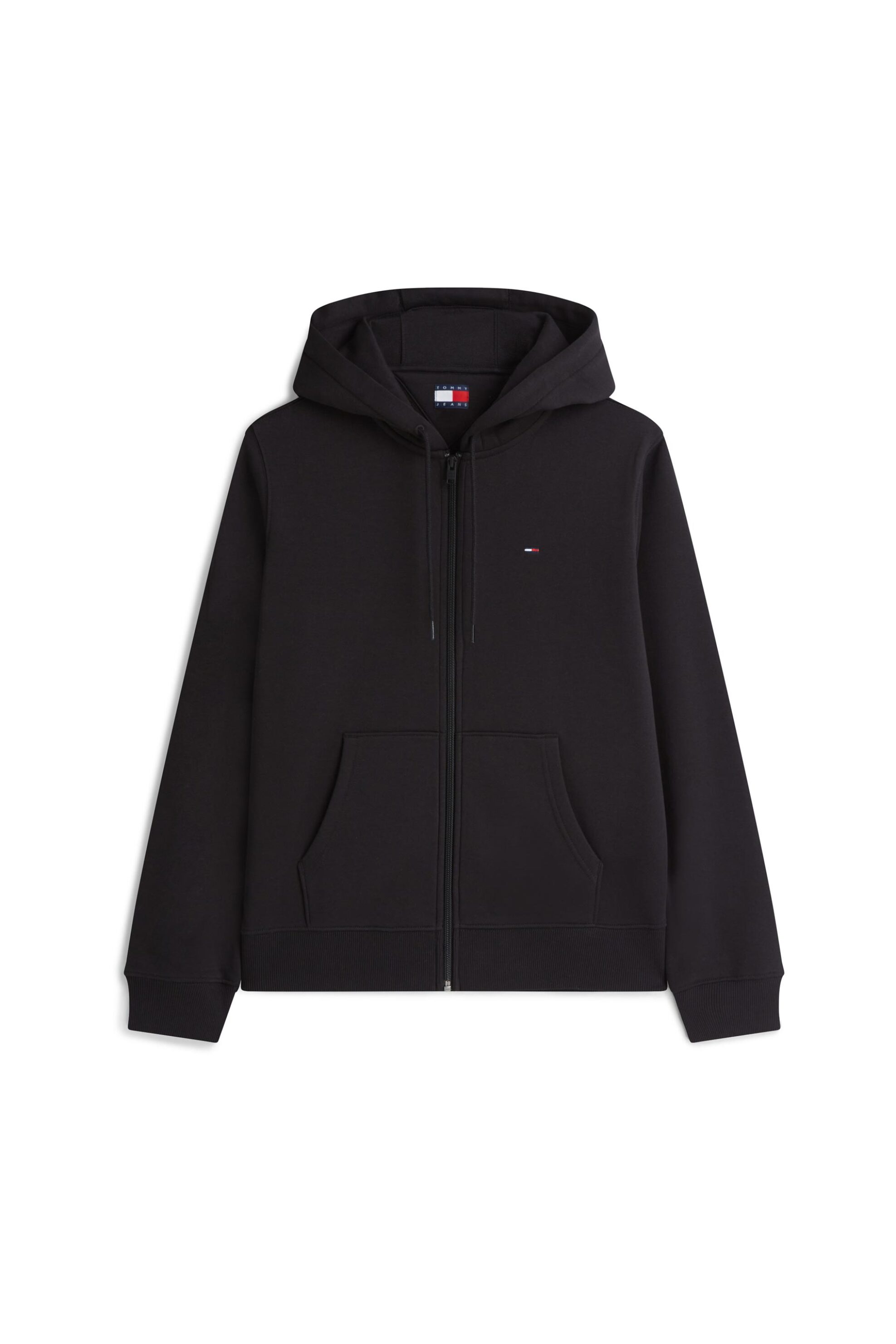 Tommy Jeans γυναικεία ζακέτα φούτερ με κουκούλα και κεντημένο λογότυπο Regular Fit - DW0DW19729 Μαύρο