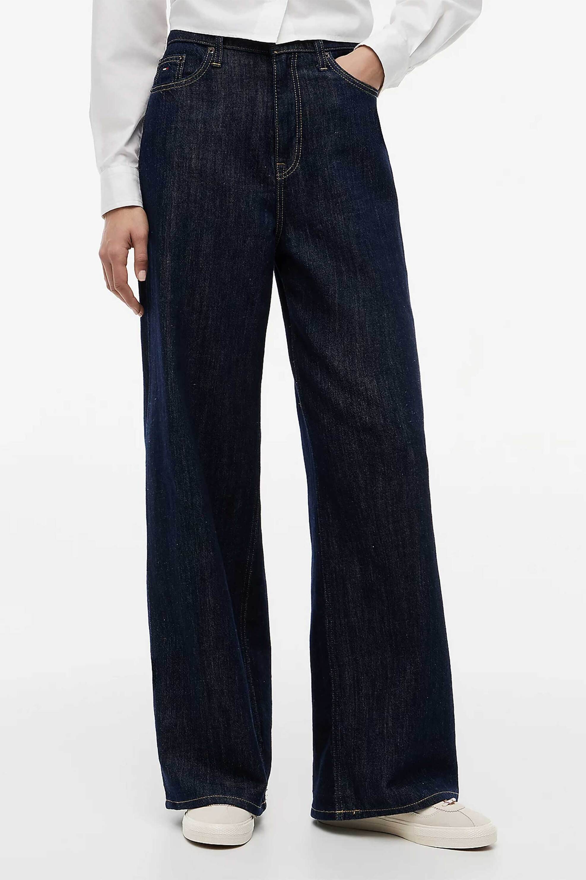 Tommy Jeans γυναικείο τζιν παντελόνι Wide Leg - DW0DW23093 Denim Blue Σκούρο