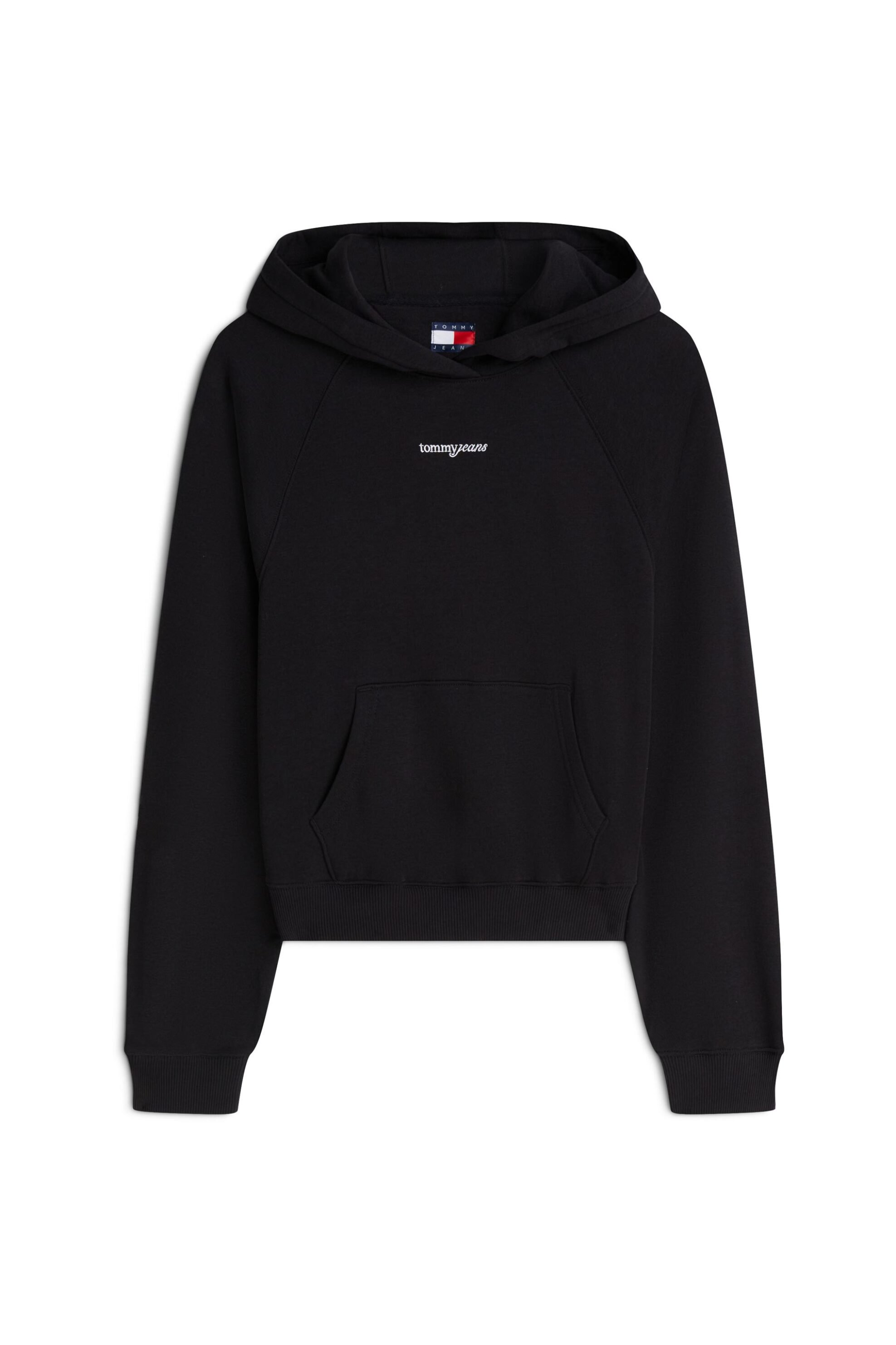 Tommy Jeans γυναικεία μπλούζα φούτερ με κουκούλα και λογότυπο Regular Fit - DW0DW22825 Μαύρο