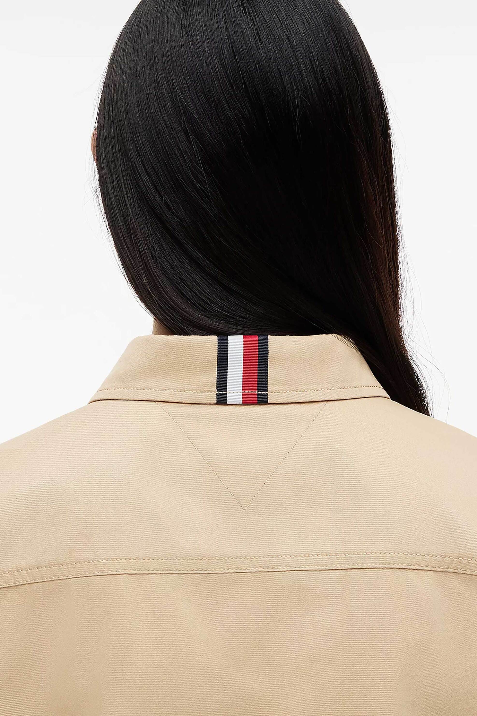 Tommy Jeans Γυναικείο Πουκάμισο Cropped Relaxed Fit - Dw0Dw22942 Μπεζ