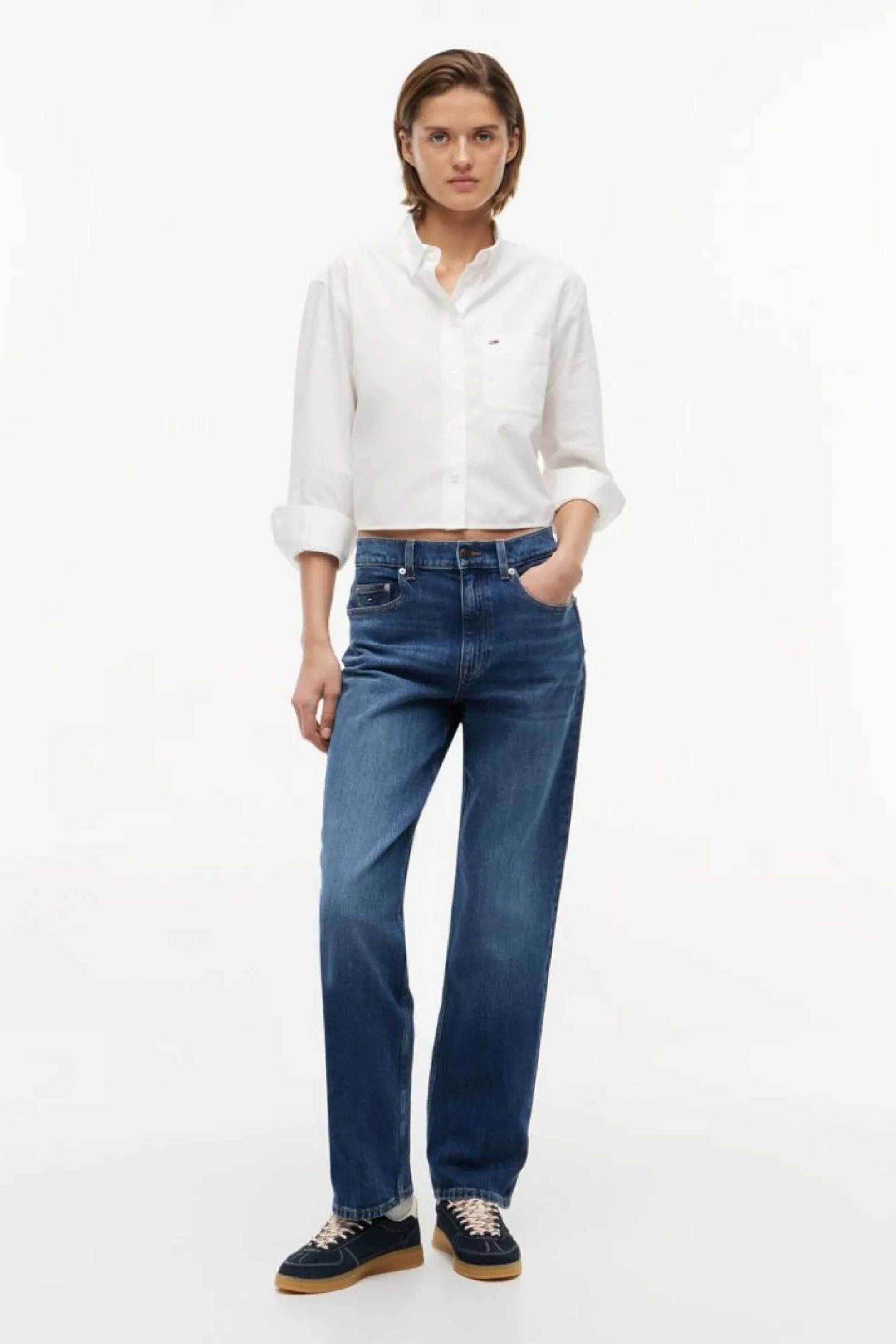 Tommy Jeans γυναικείο τζιν παντελόνι Slim Fit - DW0DW23019 Denim Blue Σκούρο