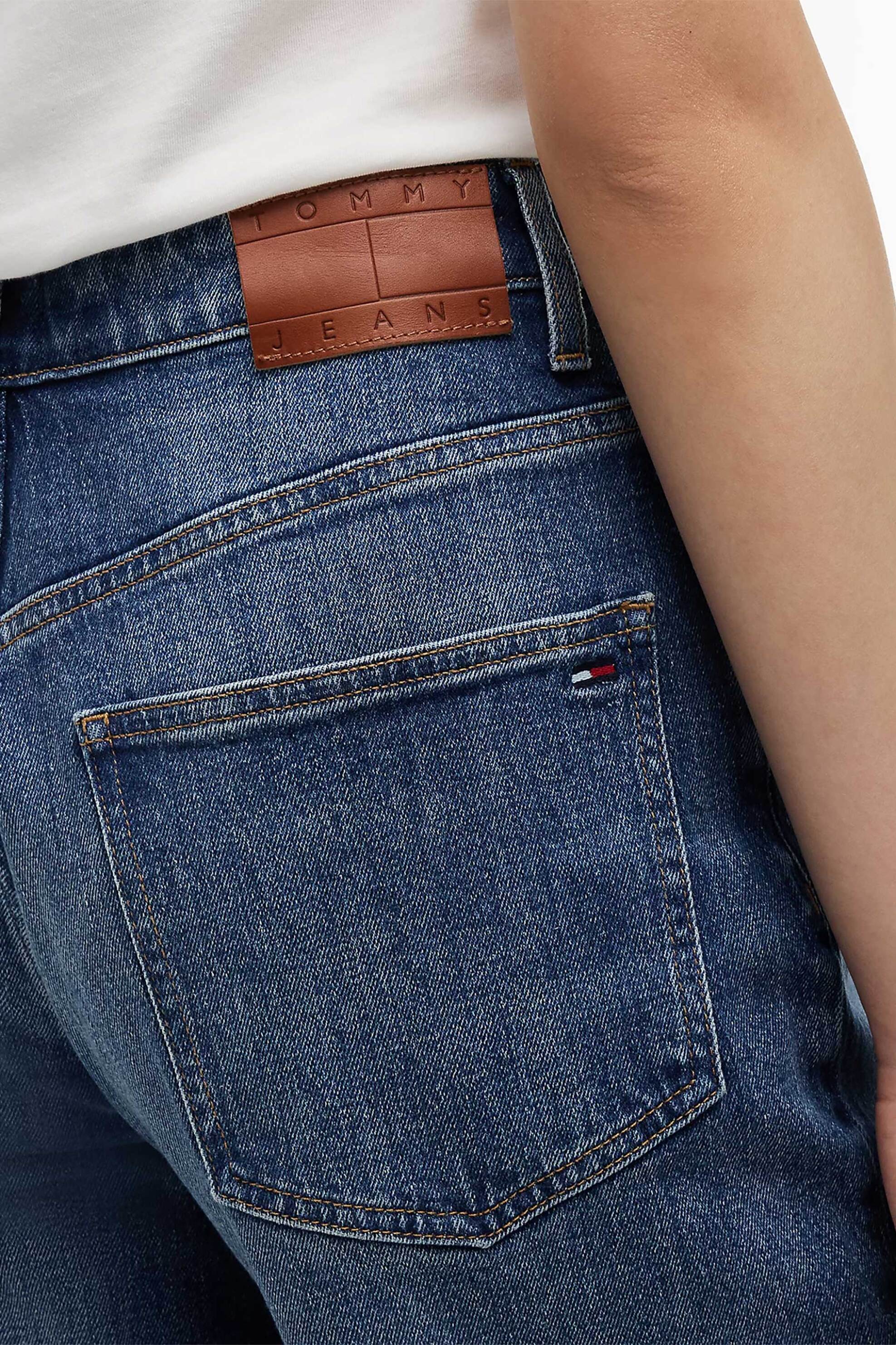 Tommy Jeans Γυναικείο Τζιν Παντελόνι Straight Fit Mia - Dw0Dw23078 Denim Blue Σκούρο