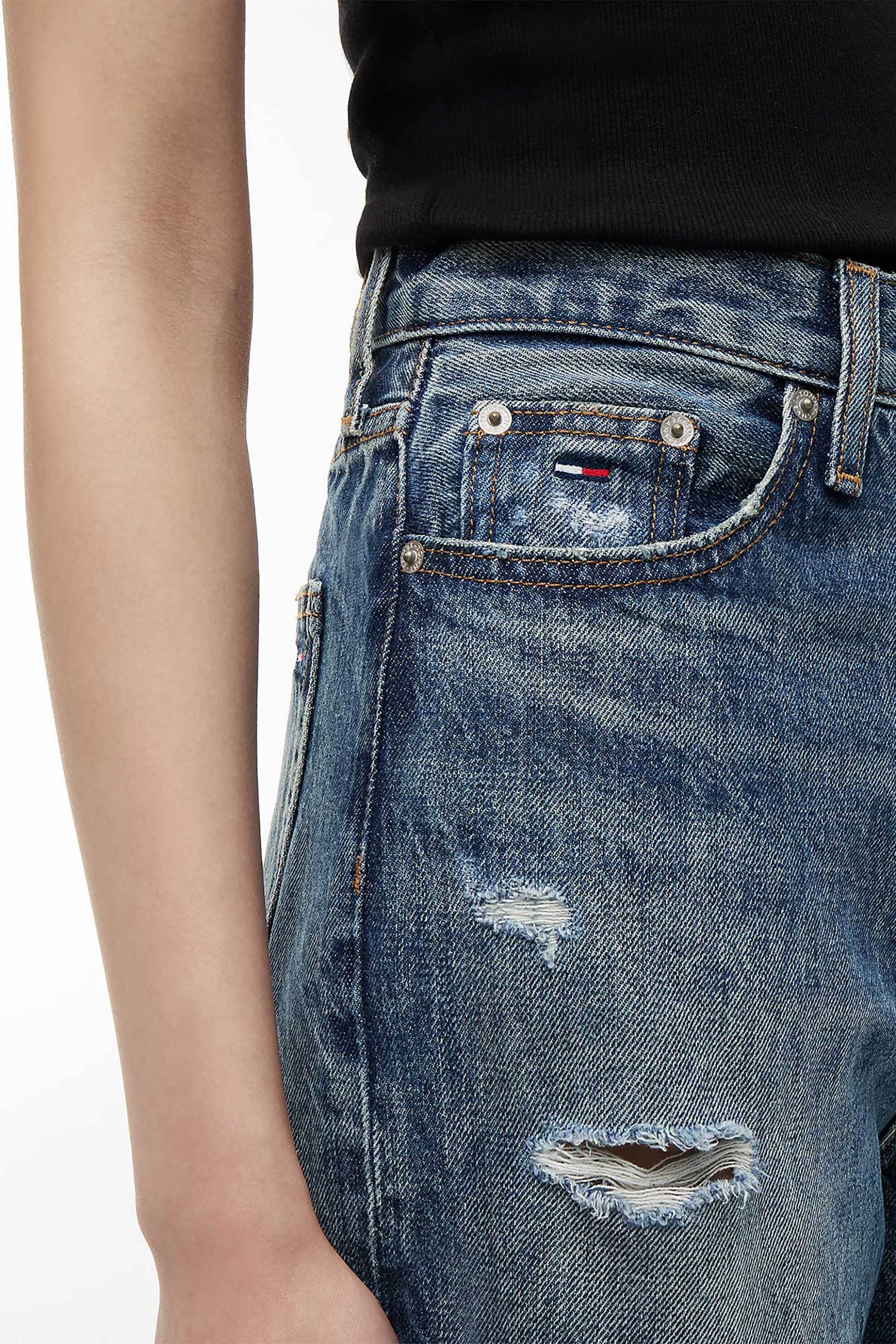 Tommy Jeans Γυναικείο Τζιν Παντελόνι Wide Fit Claire - Dw0Dw23099 Denim Blue Σκούρο