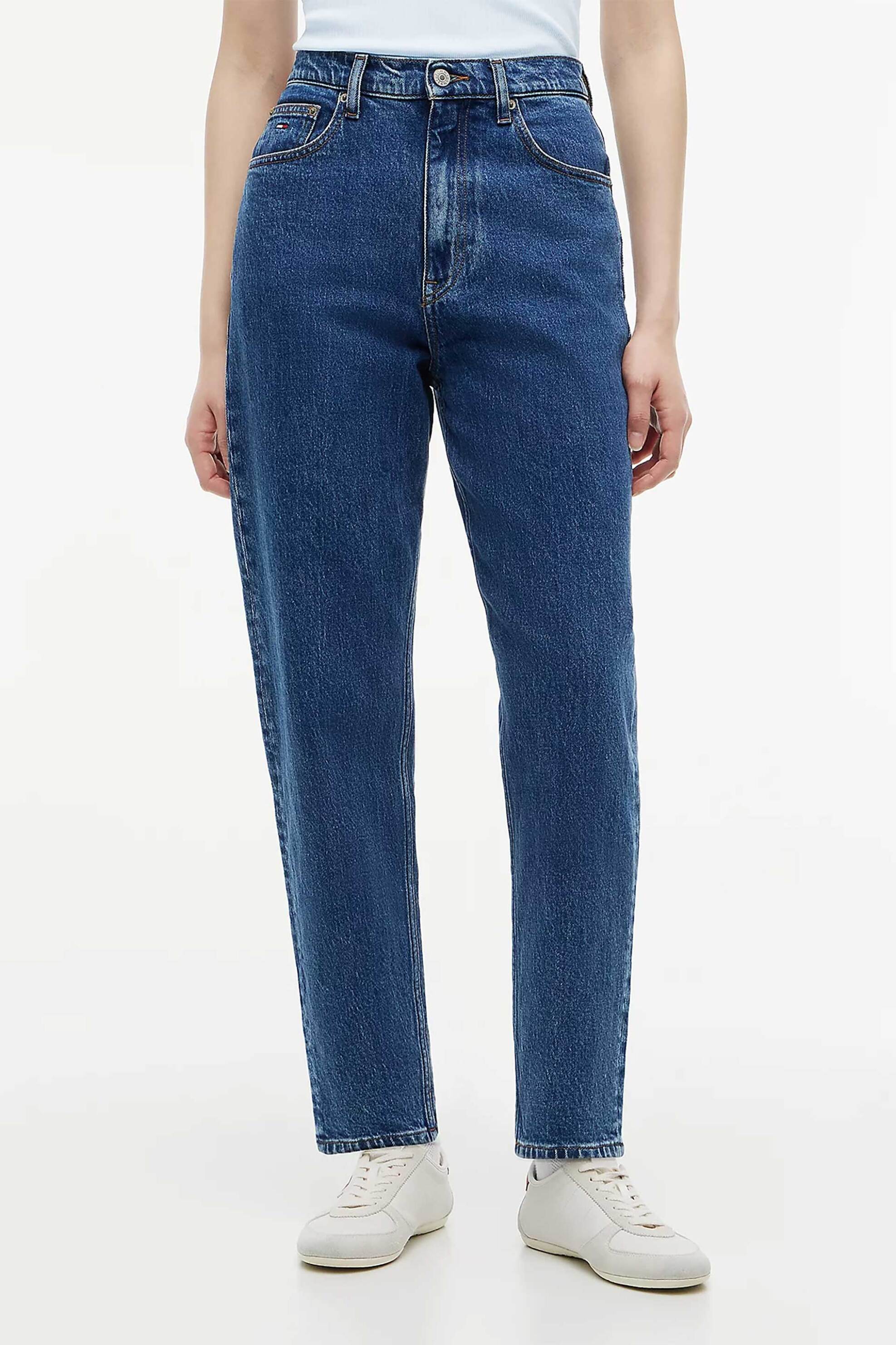 Tommy Jeans γυναικείο τζιν παντελόνι Mom Fit - DW0DW23464 Denim Blue