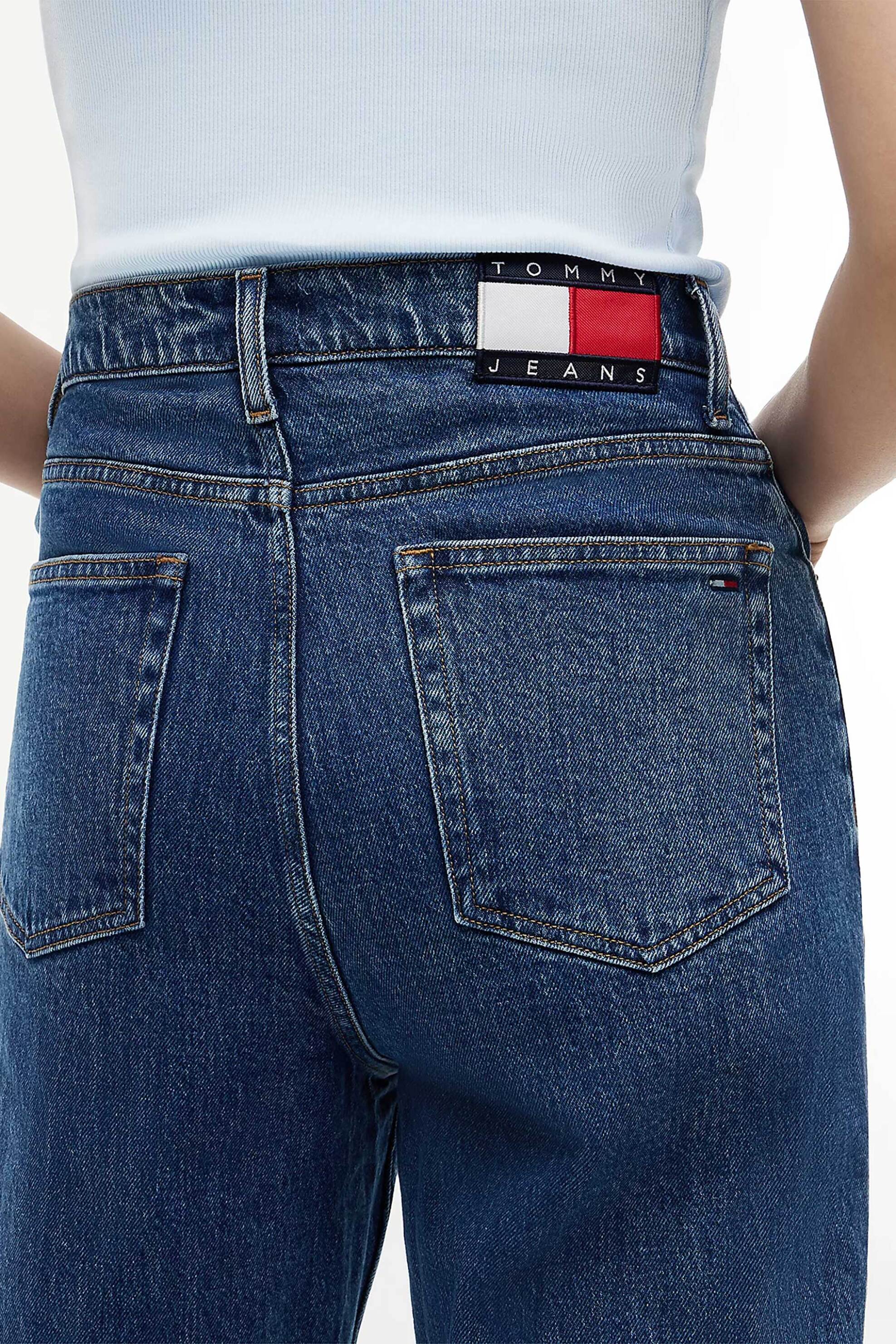 Tommy Jeans Γυναικείο Τζιν Παντελόνι Mom Fit - Dw0Dw23464 Denim Blue