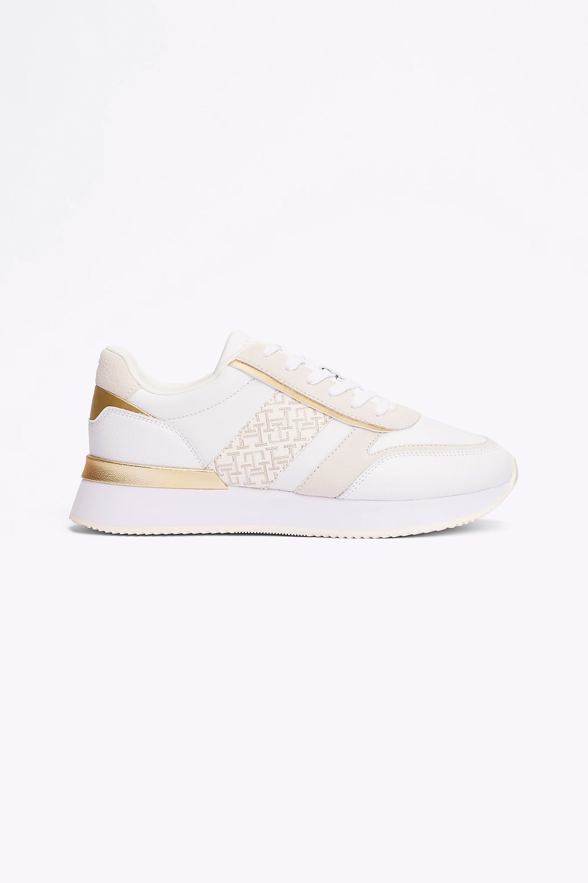 Tommy Hilfiger γυναικεία sneakers με ανάγλυφο μονόγραμμα - FW0FW08387 Λευκό