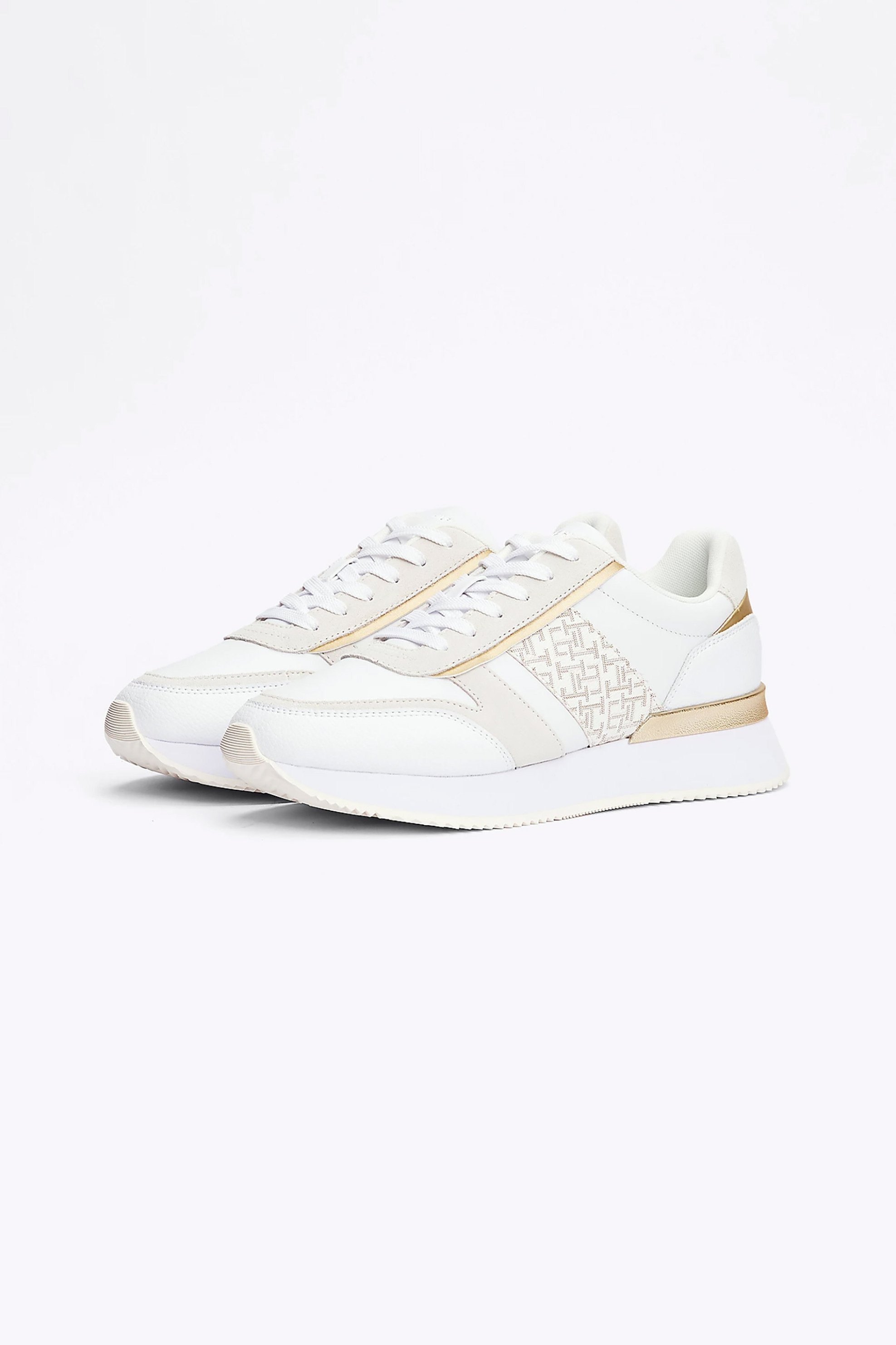 Tommy Hilfiger γυναικεία sneakers με ανάγλυφο μονόγραμμα - FW0FW08387 Λευκό