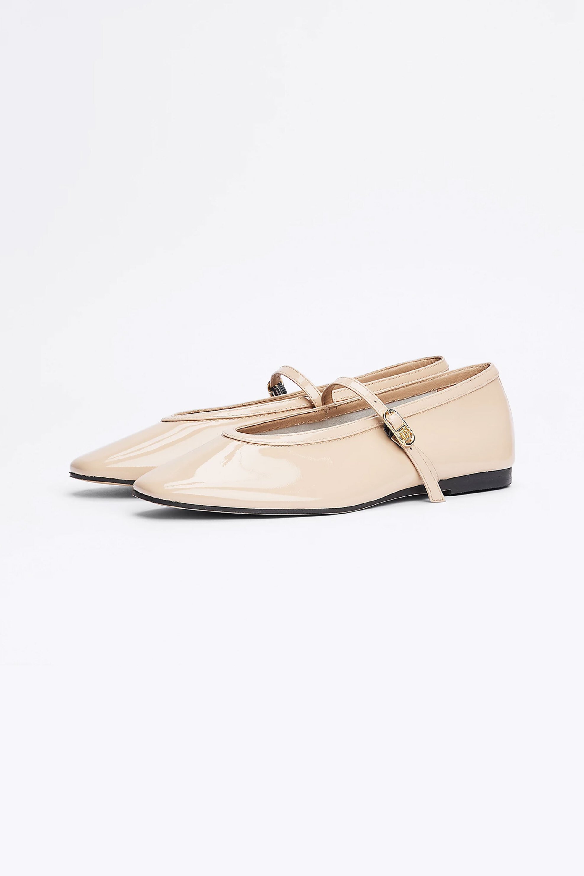 TOMMY HILFIGER Tommy Hilfiger γυναικείες μπαλαρίνες Mary Jane μονόχρωμες με μεταλλικό μονόγραμμα - FW0FW08577 Nude - 2