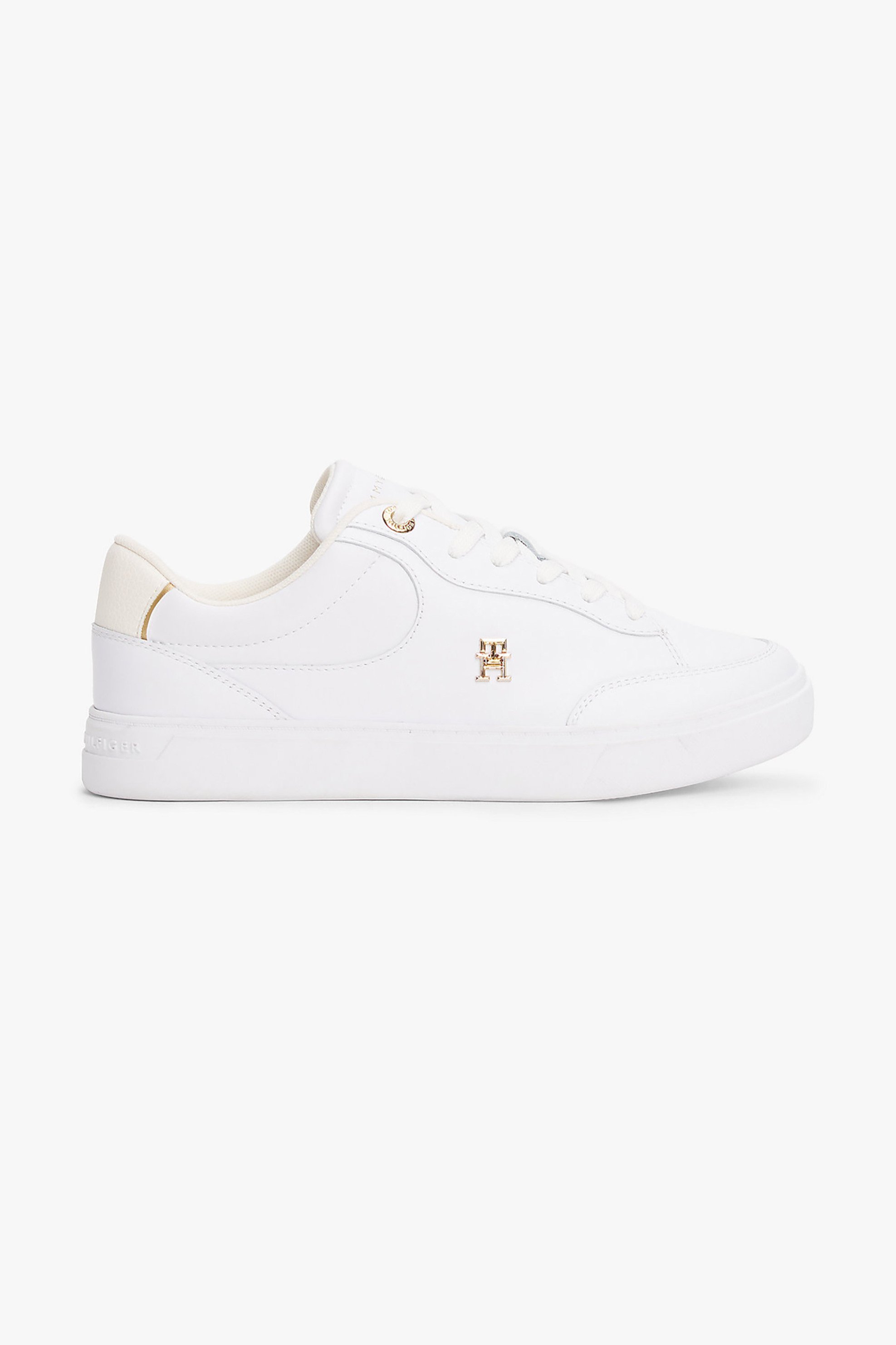 Tommy Hilfiger γυναικεία sneakers με μεταλλικό μονόγραμμα - FW0FW08322 Λευκό