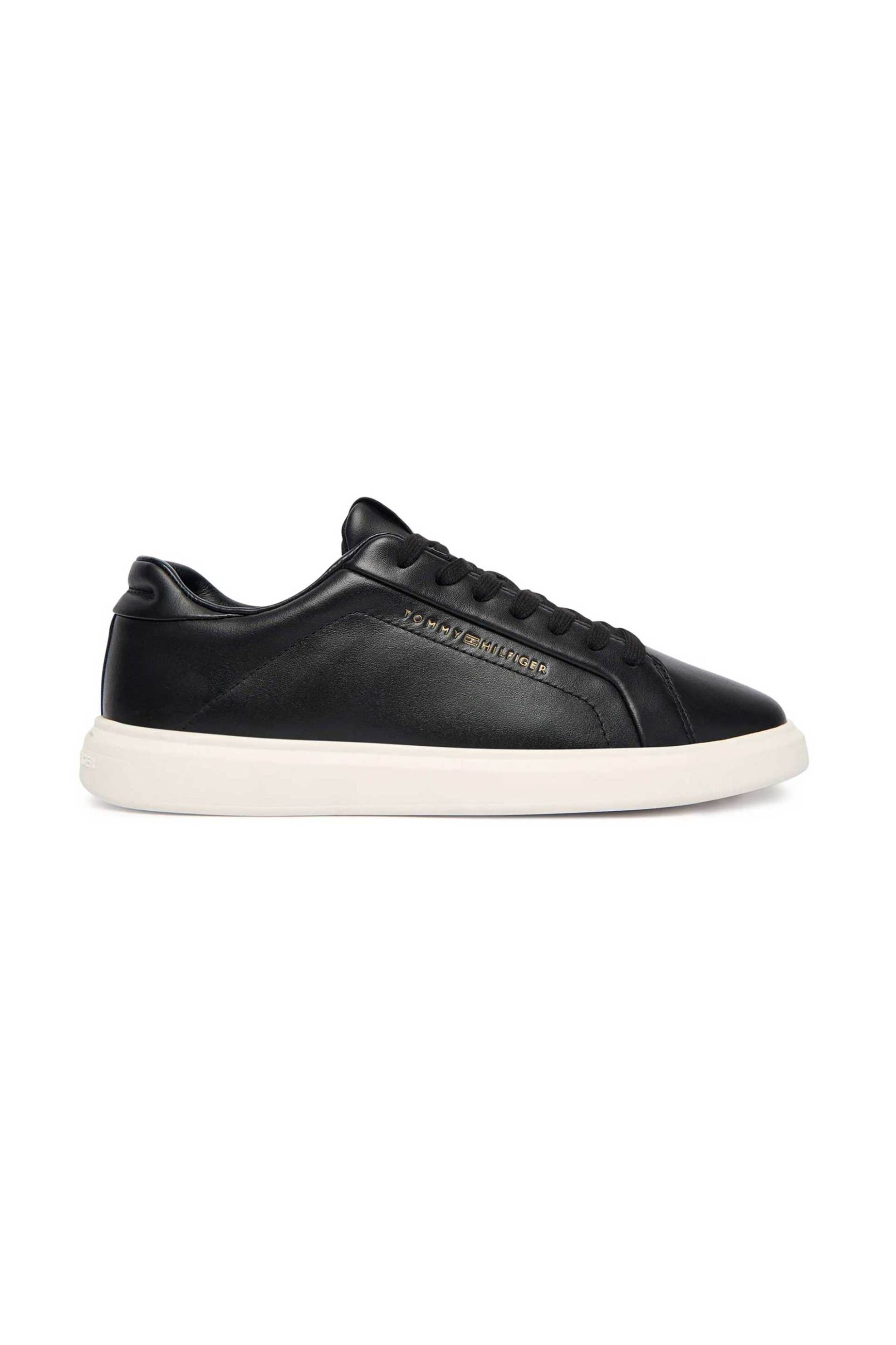 Tommy Jeans γυναικεία δερμάτινα sneakers - FW0FW08949 Μαύρο