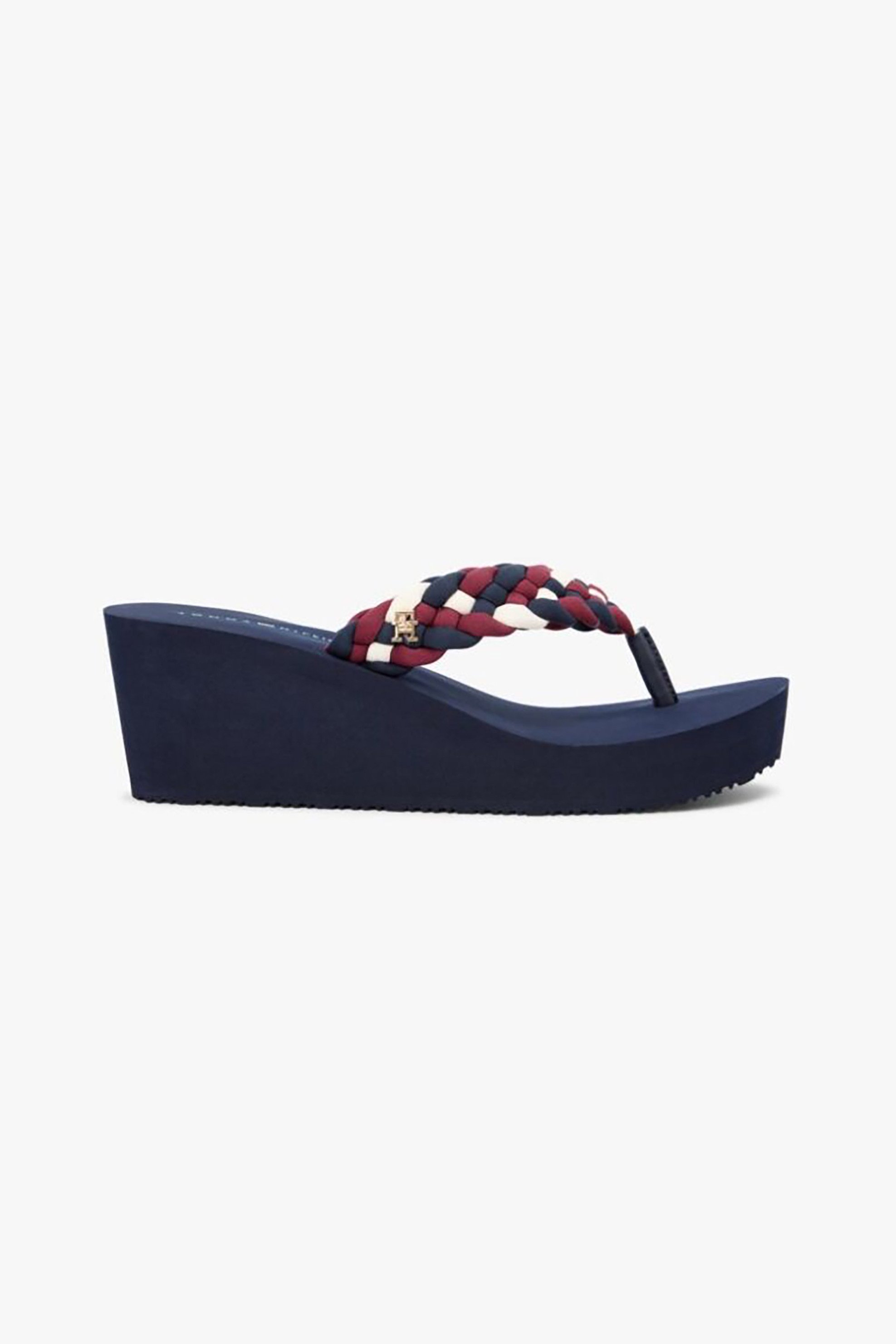 Tommy Hilfiger γυναικείες πλατφόρμες με πλεκτό σχέδιο - FW0FW09198 Μπλε Σκούρο