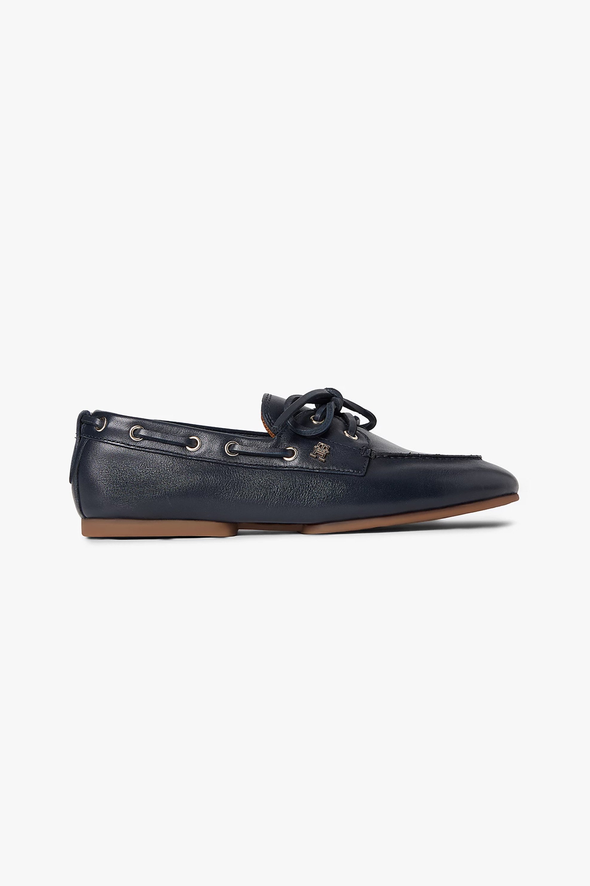 TOMMY HILFIGER Tommy Hilfiger γυναικεία μοκασίνια με ανάγλυφο monogram - FW0FW09148 Μπλε Σκούρο