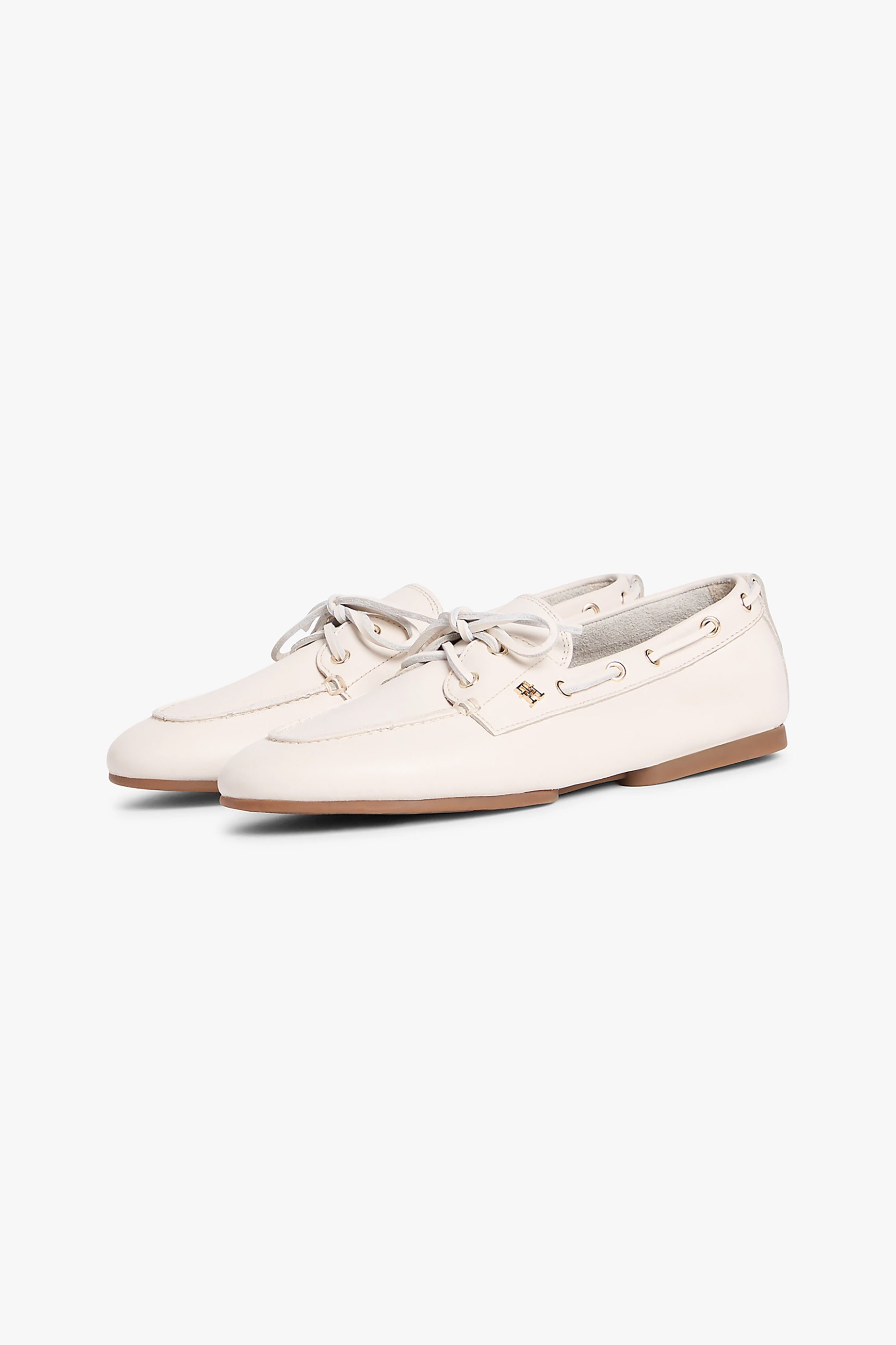 TOMMY HILFIGER Tommy Hilfiger γυναικεία μοκασίνια με ανάγλυφο monogram - FW0FW09148 Εκρού - 2