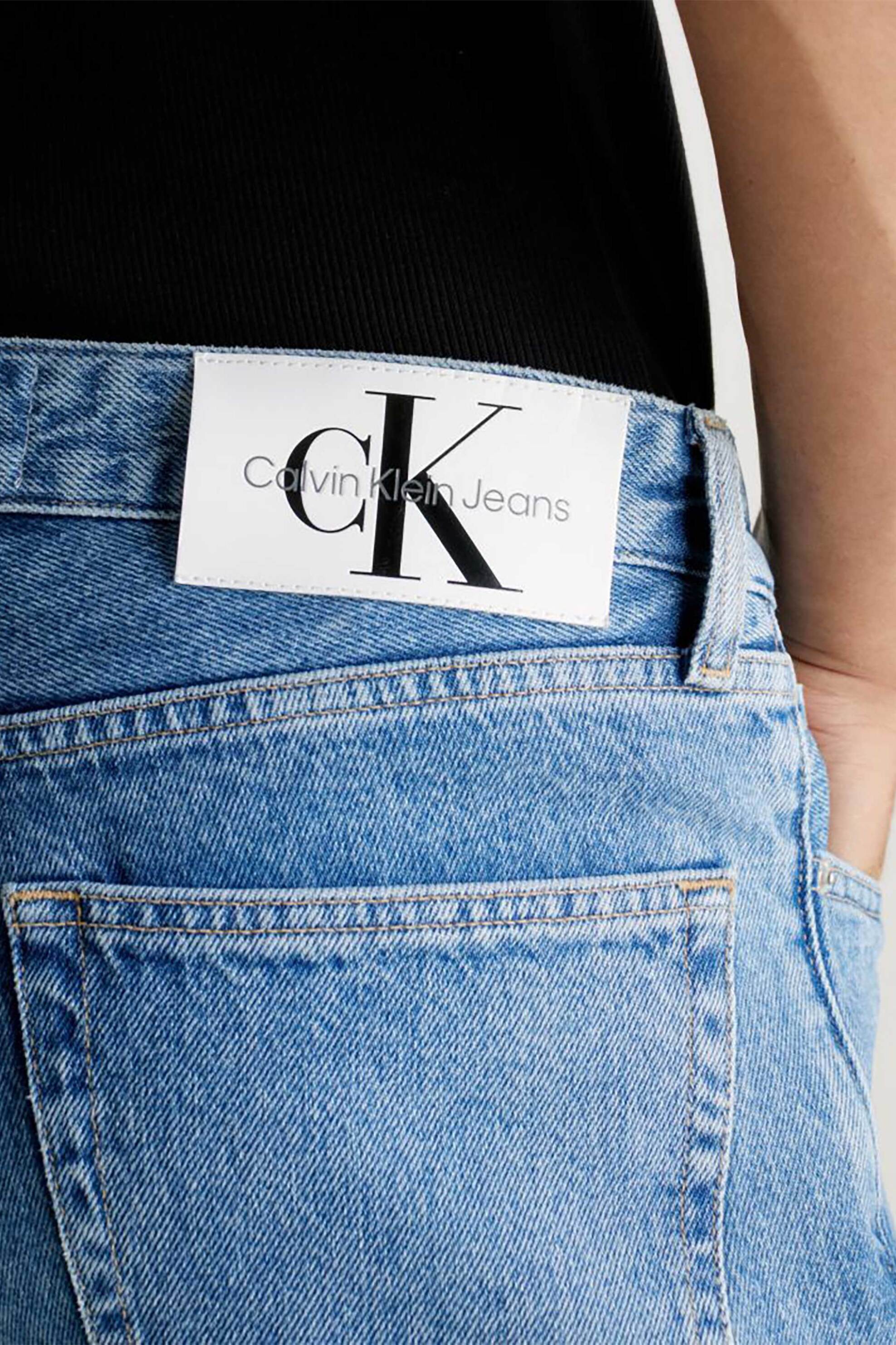 Ck Jeans Ανδρικό Τζην Παντελόνι Πεντάτσεπο Straight Fit - J30J324568 Denim Blue Ανοιχτό