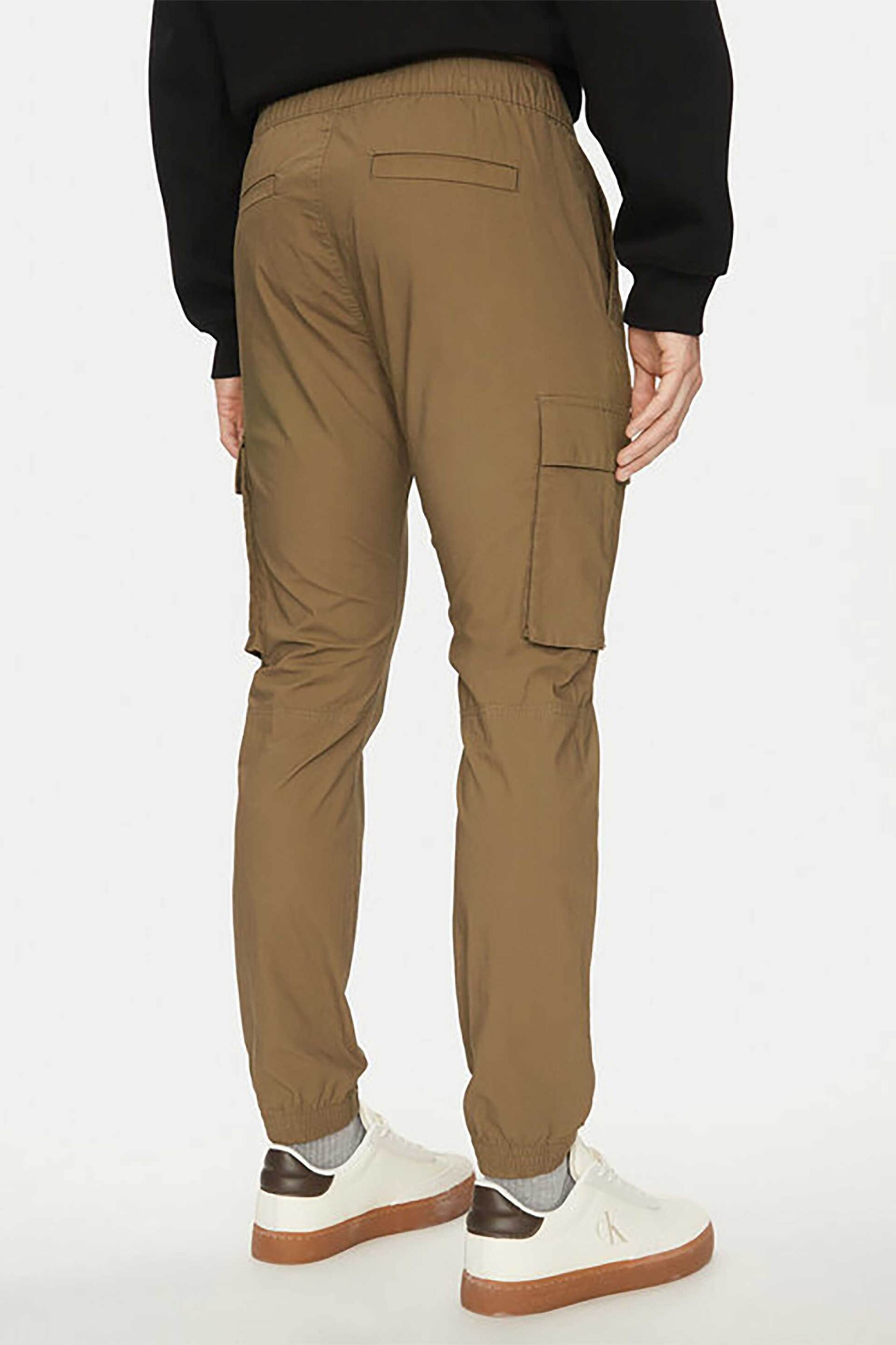 Calvin Klein Jeans Ανδρικό Παντελόνι Cargo Μονόχρωμο Skinny Fit - J30J327614 Καφέ
