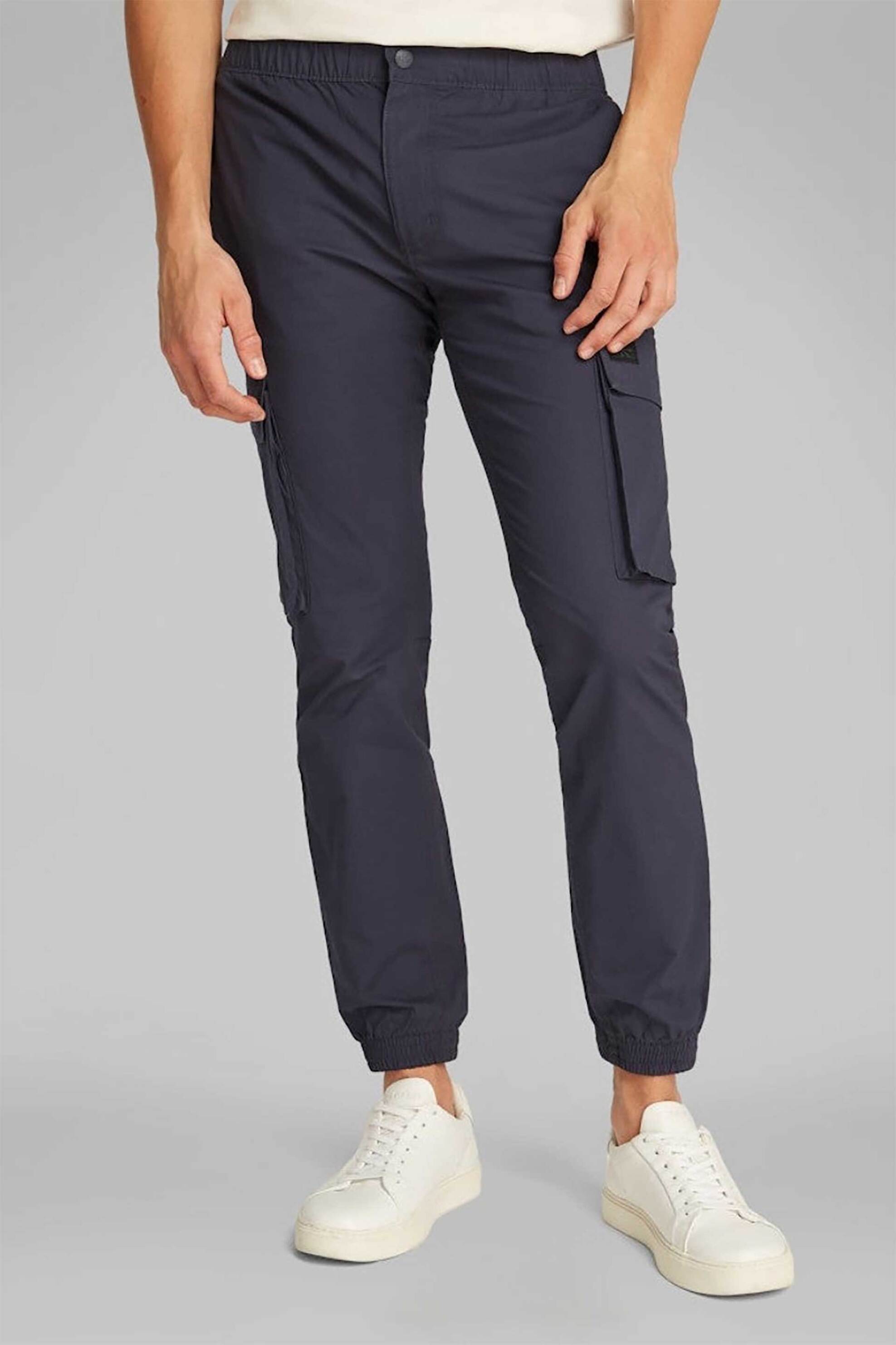 Calvin Klein Jeans ανδρικό παντελόνι cargo μονόχρωμο Skinny Fit - J30J327614 Μπλε Σκούρο φωτογραφία
