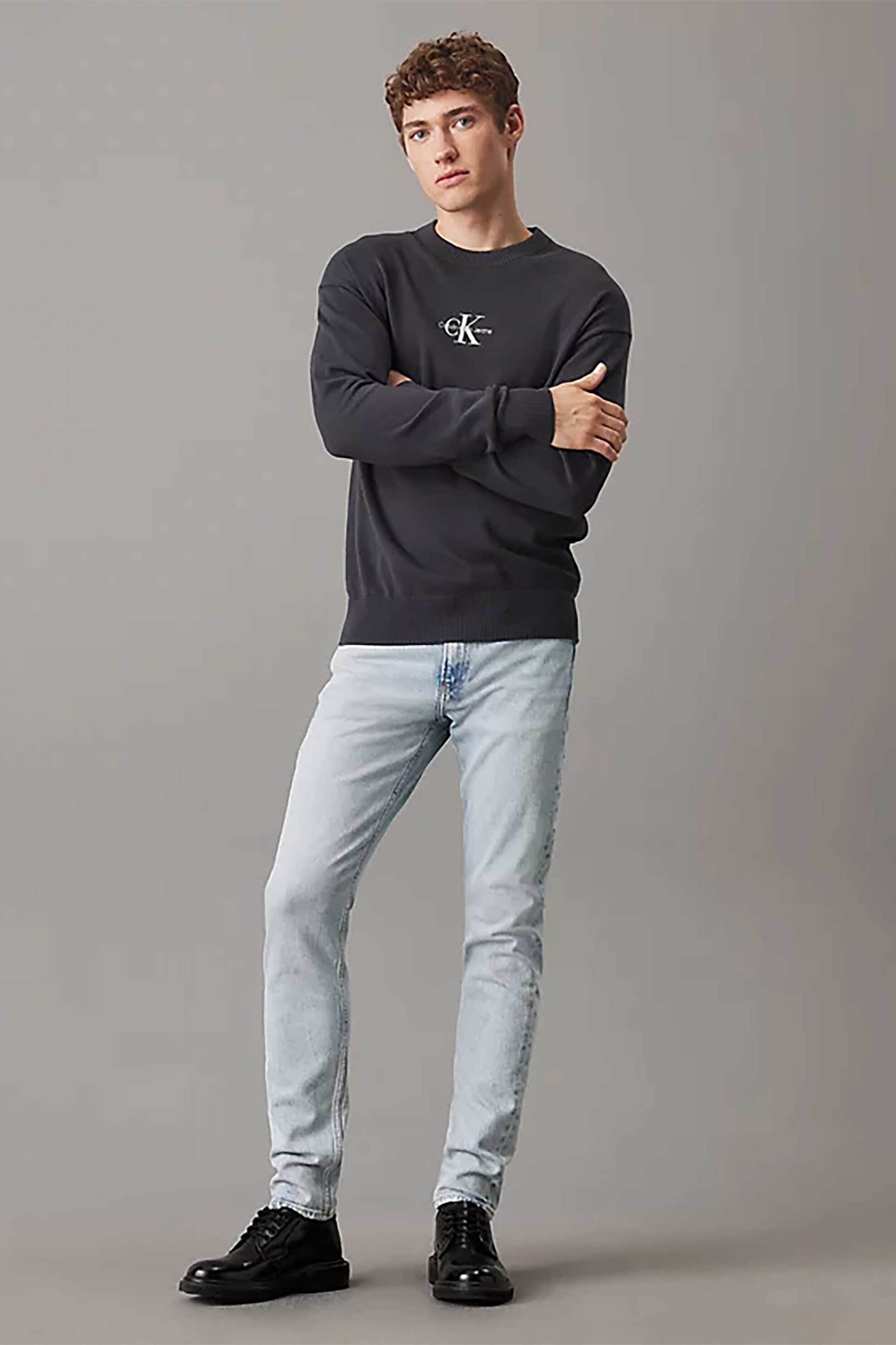 Calvin Klein Jeans ανδρικό τζιν παντελόνι πεντάτσεπο Slim Tapered Fit - J30J326517 Denim Blue Ανοιχτό