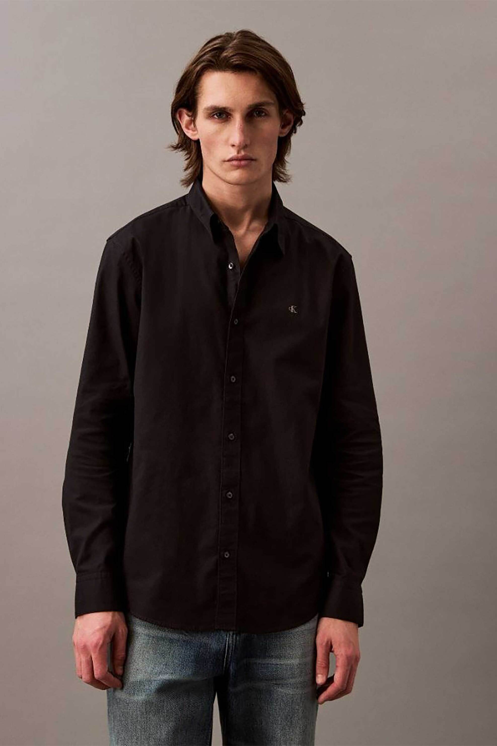 Ανδρικά πουκάμισα calvin klein jeans σε μαυρο