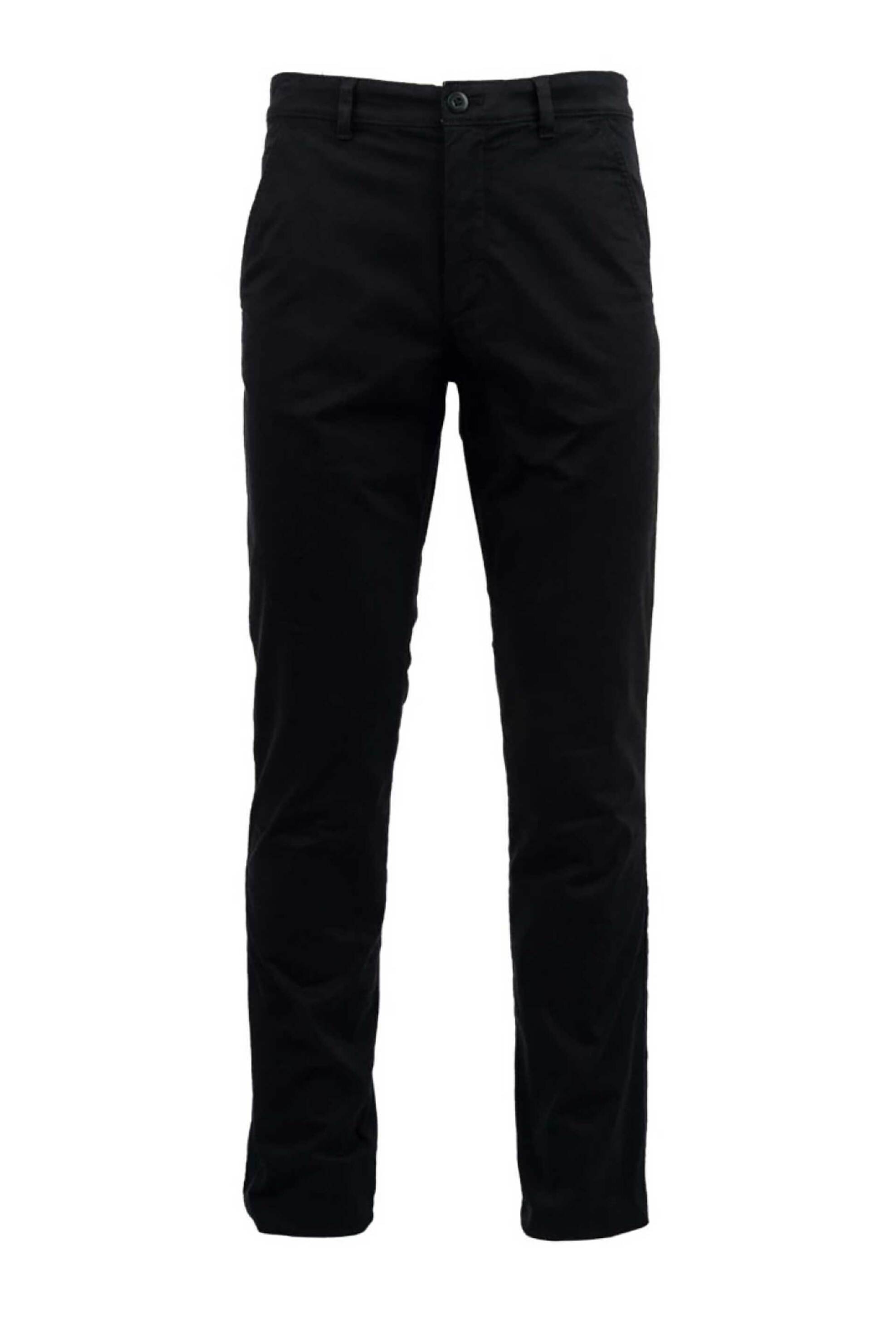 Calvin Klein Jeans ανδρικό παντελόνι chino μονόχρωμο Slim Fit - LV040EM628 Μαύρο