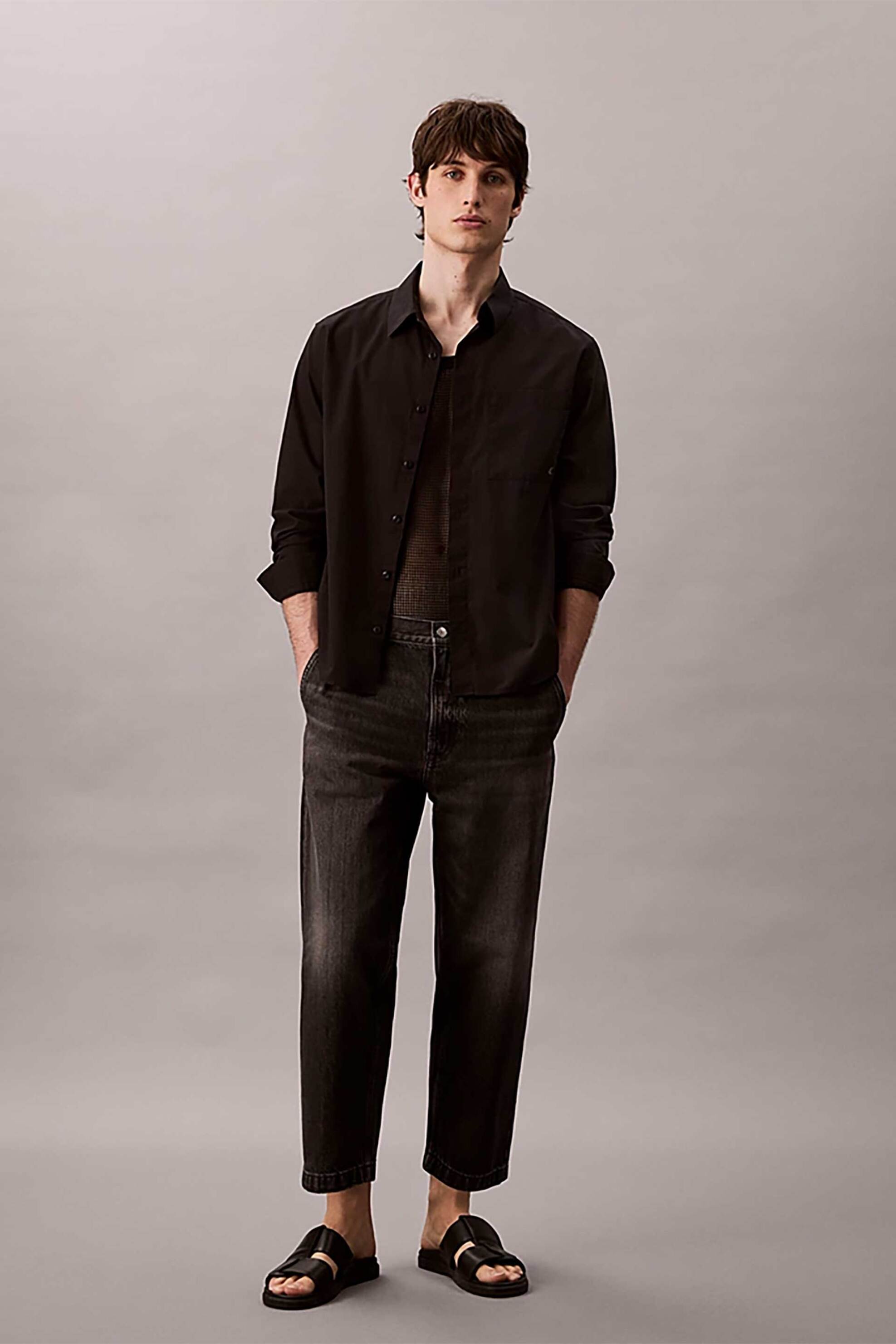 Ανδρικά τζιν (jeans) calvin klein jeans σε μαυρο