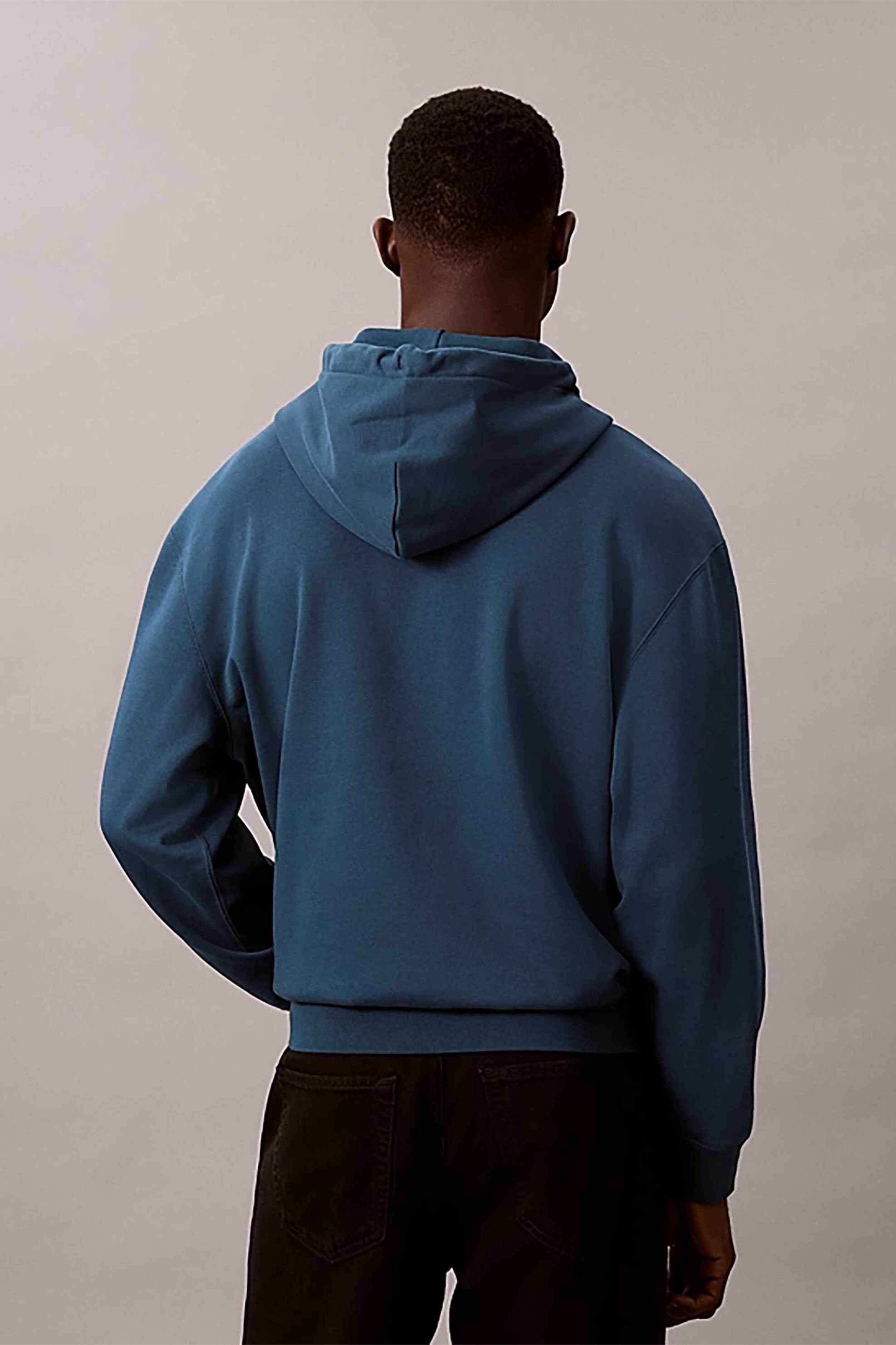Calvin Klein Jeans Ανδρική Μπλούζα Φούτερ με Κουκούλα Και Λογότυπο Regular Fit - Lv04Rc274G Πετρόλ