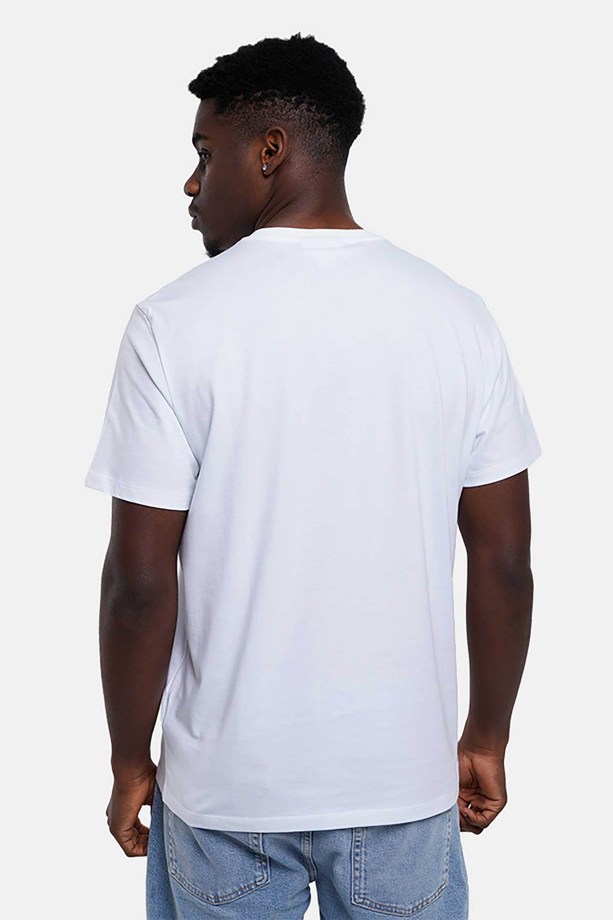 Calvin Klein Jeans Ανδρικό T-Shirt Μονόχρωμο με Λογότυπο Regular Fit - Lv04Rd254G Λευκό