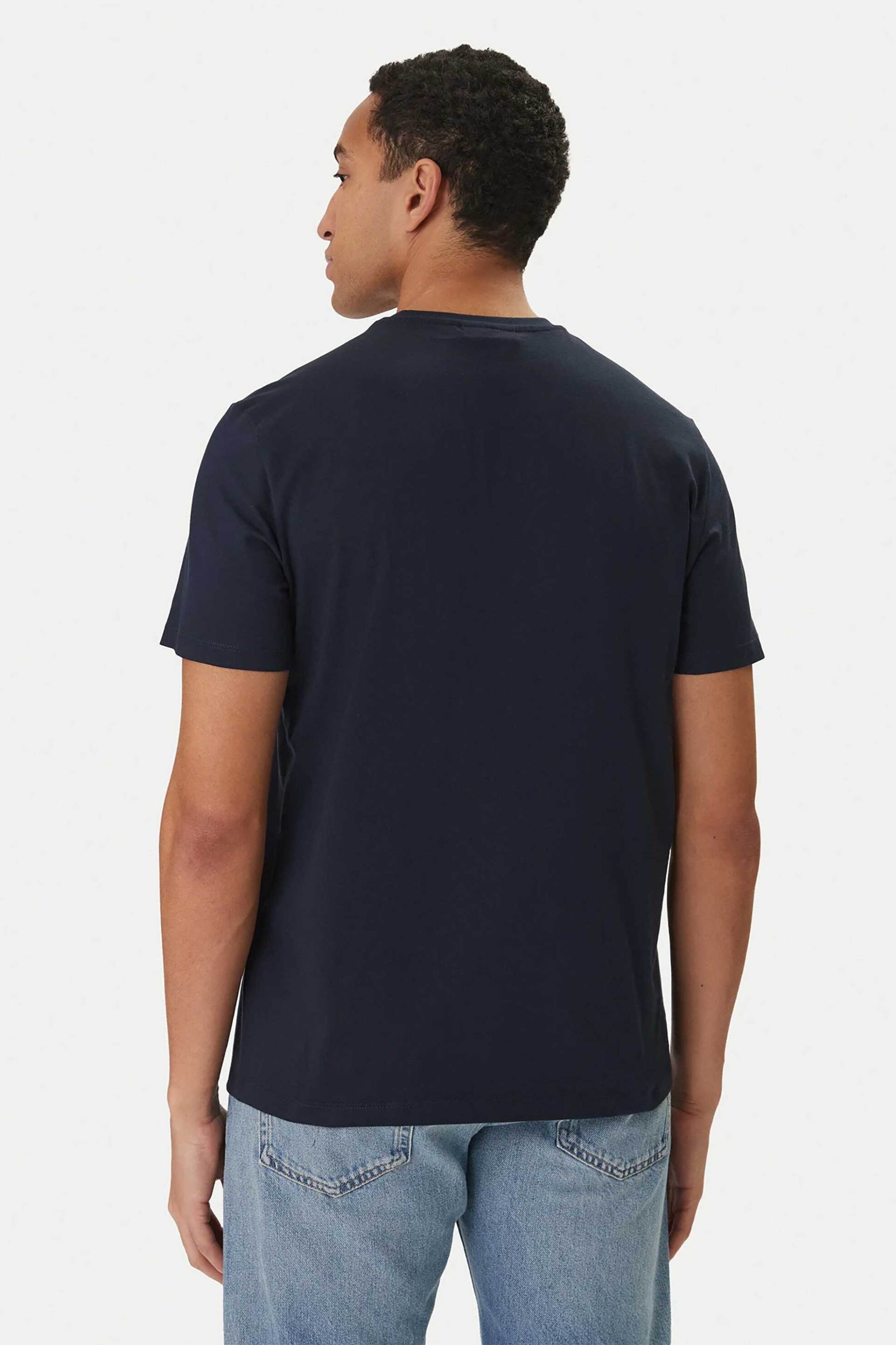 Calvin Klein Jeans Ανδρικό T-Shirt Μονόχρωμο με Λογότυπο Regular Fit - Lv04Rd254G Σκούρο Μπλε