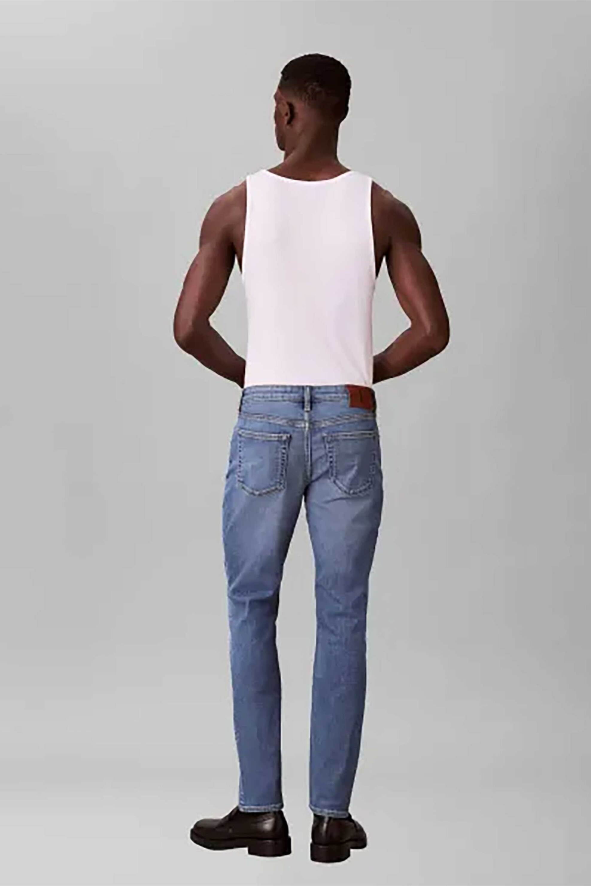 Calvin Klein Jeans Ανδρικό Τζιν Παντελόνι Πεντάτσεπο Slim Fit - Lv04Re776G Denim Blue