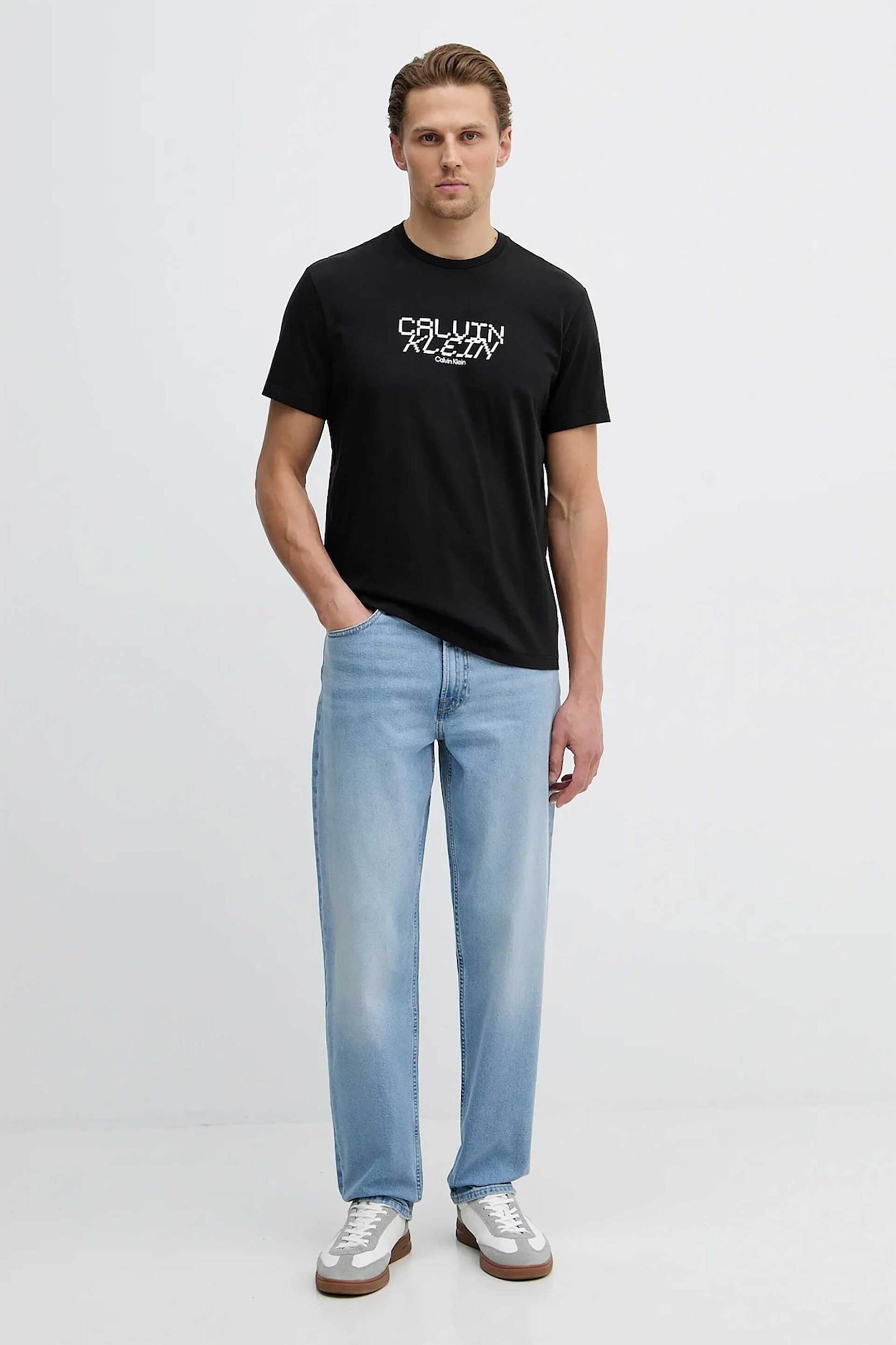 Calvin Klein Jeans ανδρικό τζιν παντελόνι πεντάτσεπο Tapered Fit "90s" - LV04RE785G Denim Blue Ανοιχτό