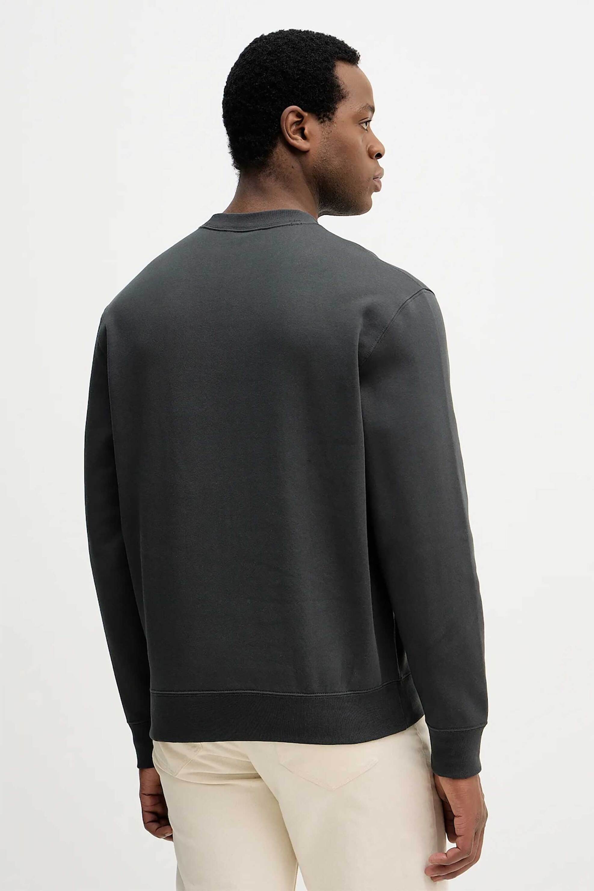 Calvin Klein Jeans Ανδρική Μπλούζα Φούτερ Μονόχρωμη με Λογότυπο Regular Fit - Lv14Re250G Γκρι