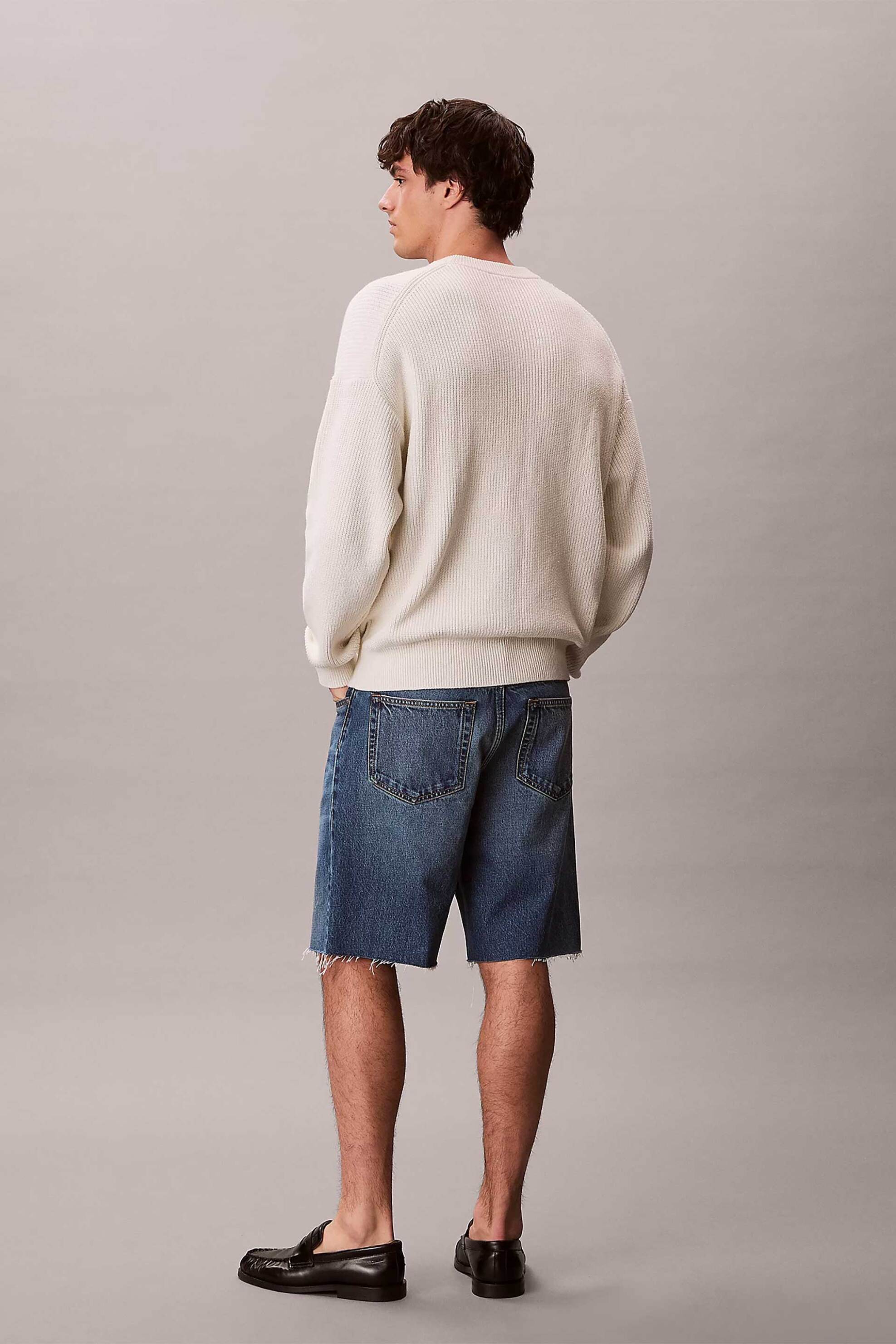 Calvin Klein Jeans ανδρική βερμούδα denim Relaxed Fit - LV04RF793G Denim Blue φωτογραφία