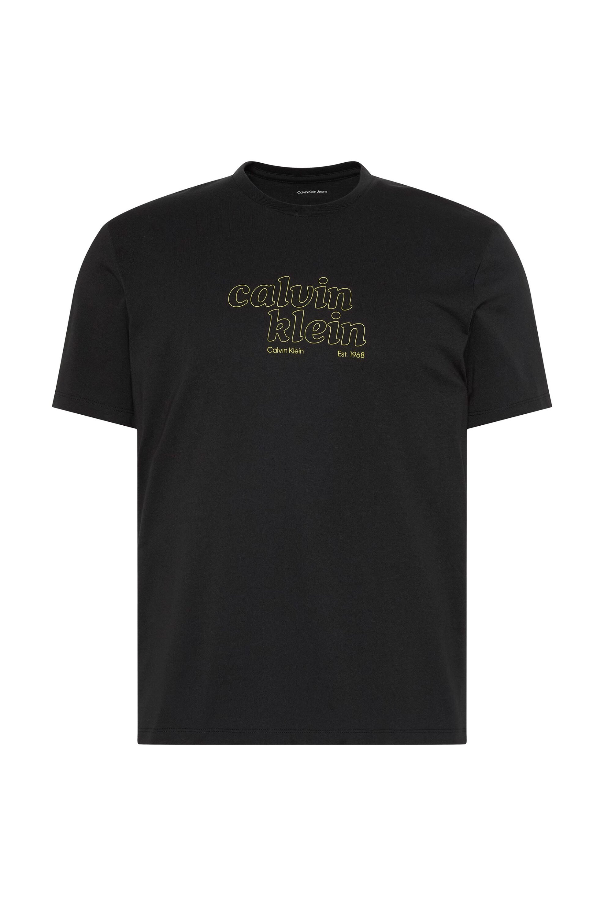Calvin Klein Jeans ανδρικό T-shirt με graphic logo print Regular Fit - LV04RG807G Μαύρο