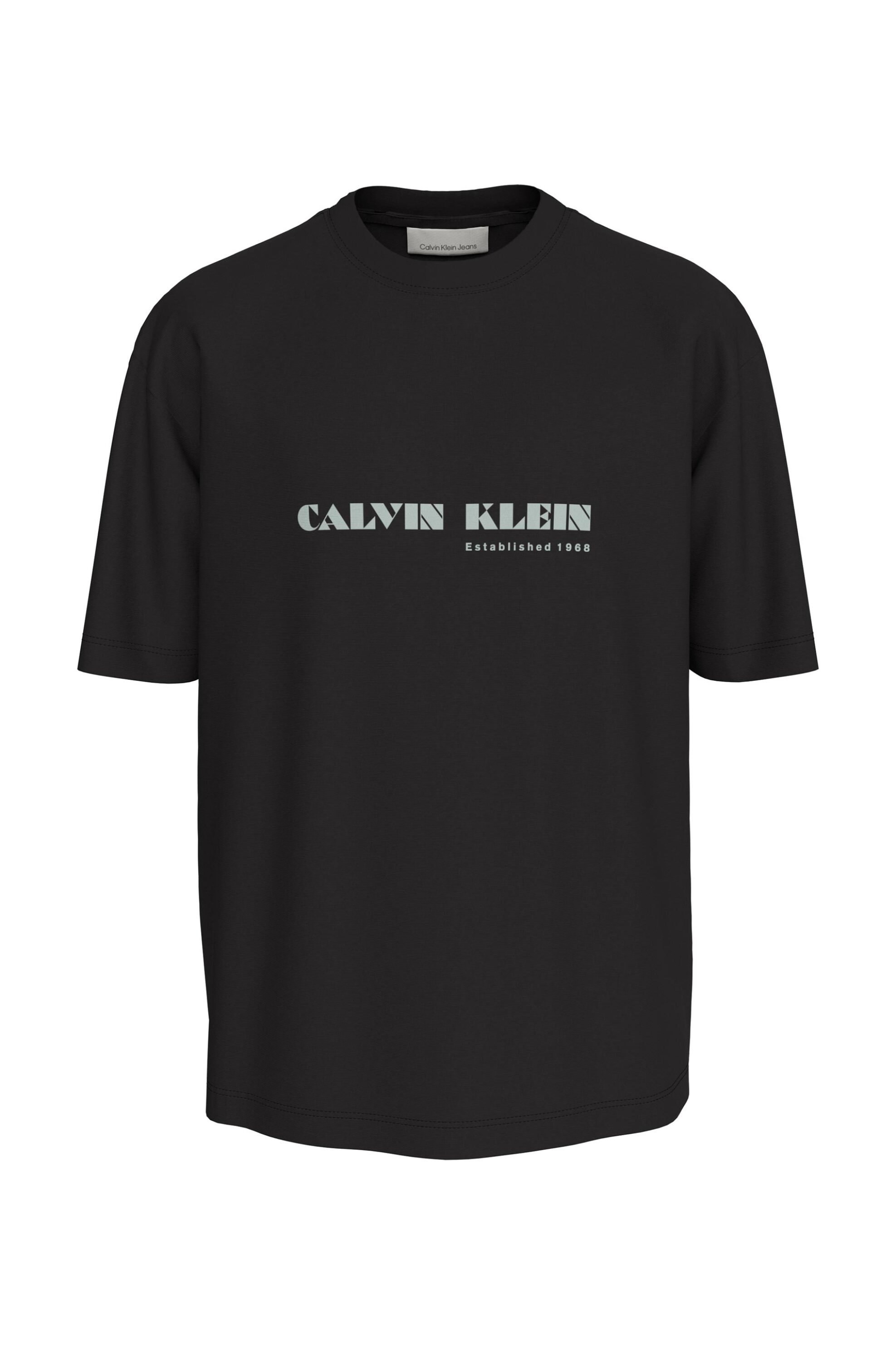 Calvin Klein Jeans ανδρικό T-shirt με logo print Regular Fit - LV04RG825G Μαύρο
