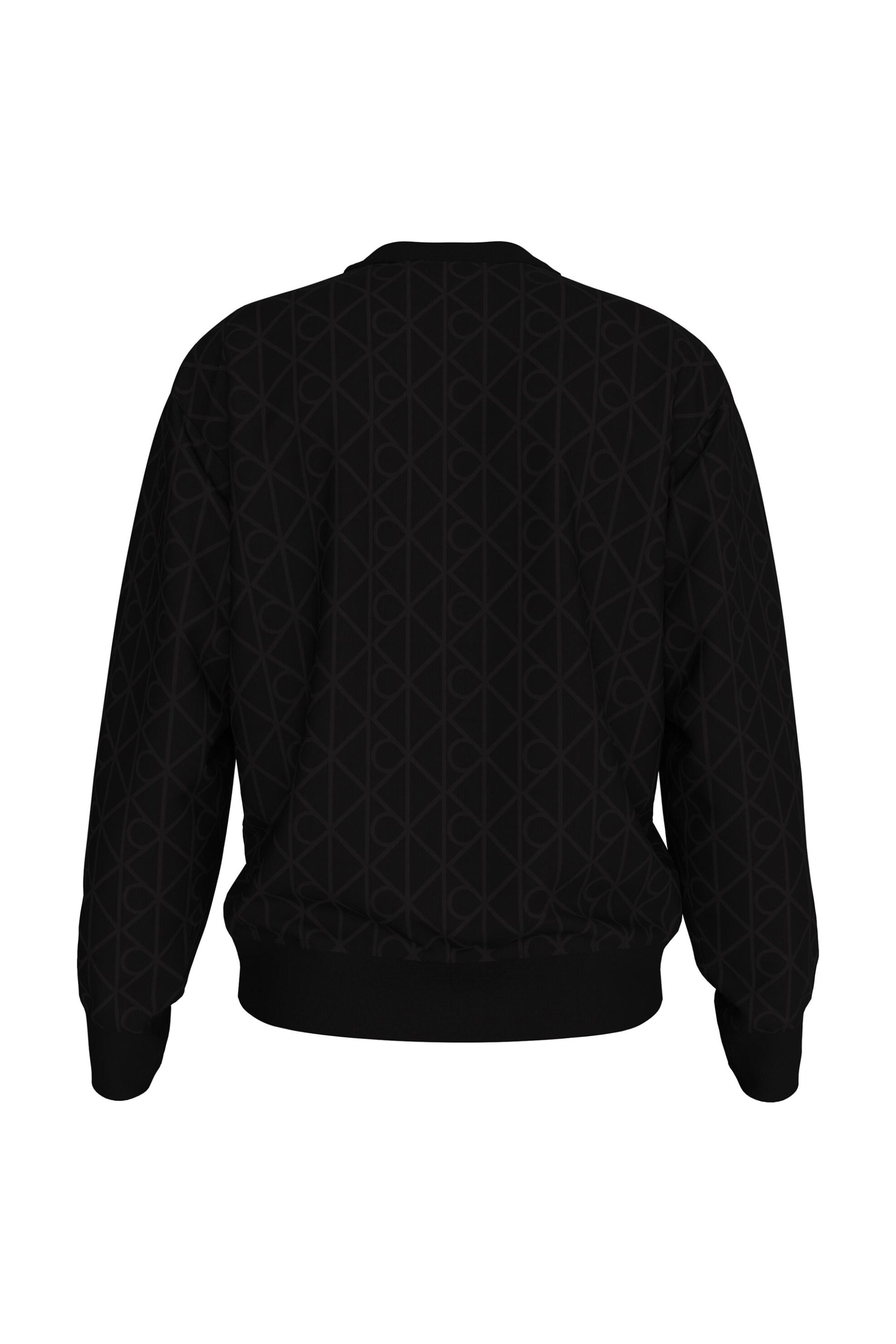 Calvin Klein Jeans Ανδρικό Πουλόβερ με All-Over Monogram Στην Πλέξη Relaxed Fit - Lv04Re301G Μαύρο
