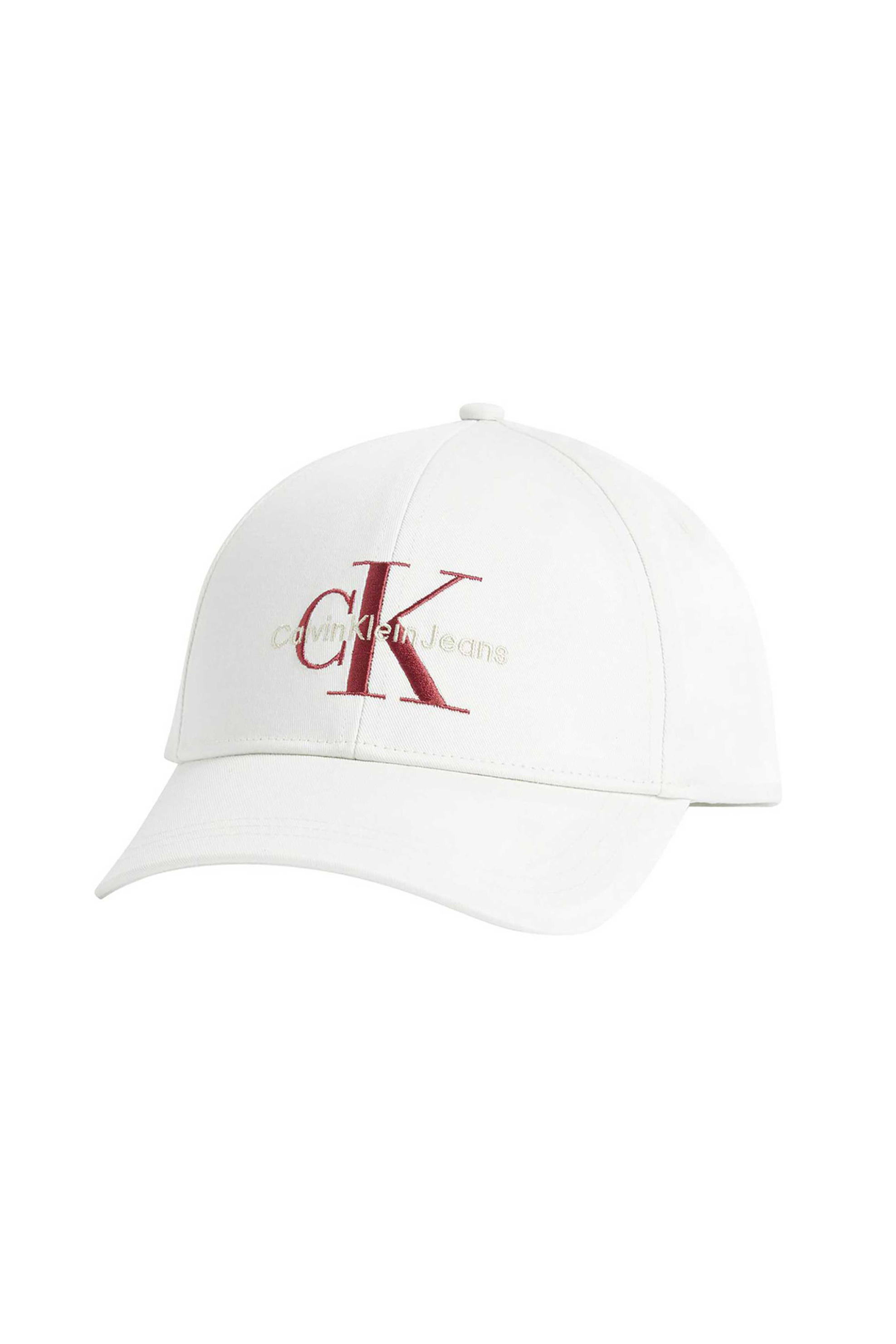 Ανδρική Μόδα > Ανδρικά Αξεσουάρ > Ανδρικά Καπέλα & Σκούφοι CK Jeans ανδρικό καπέλο μονόχρωμο με contrast κεντημένο λογότυπο - K50K510061 Λευκό