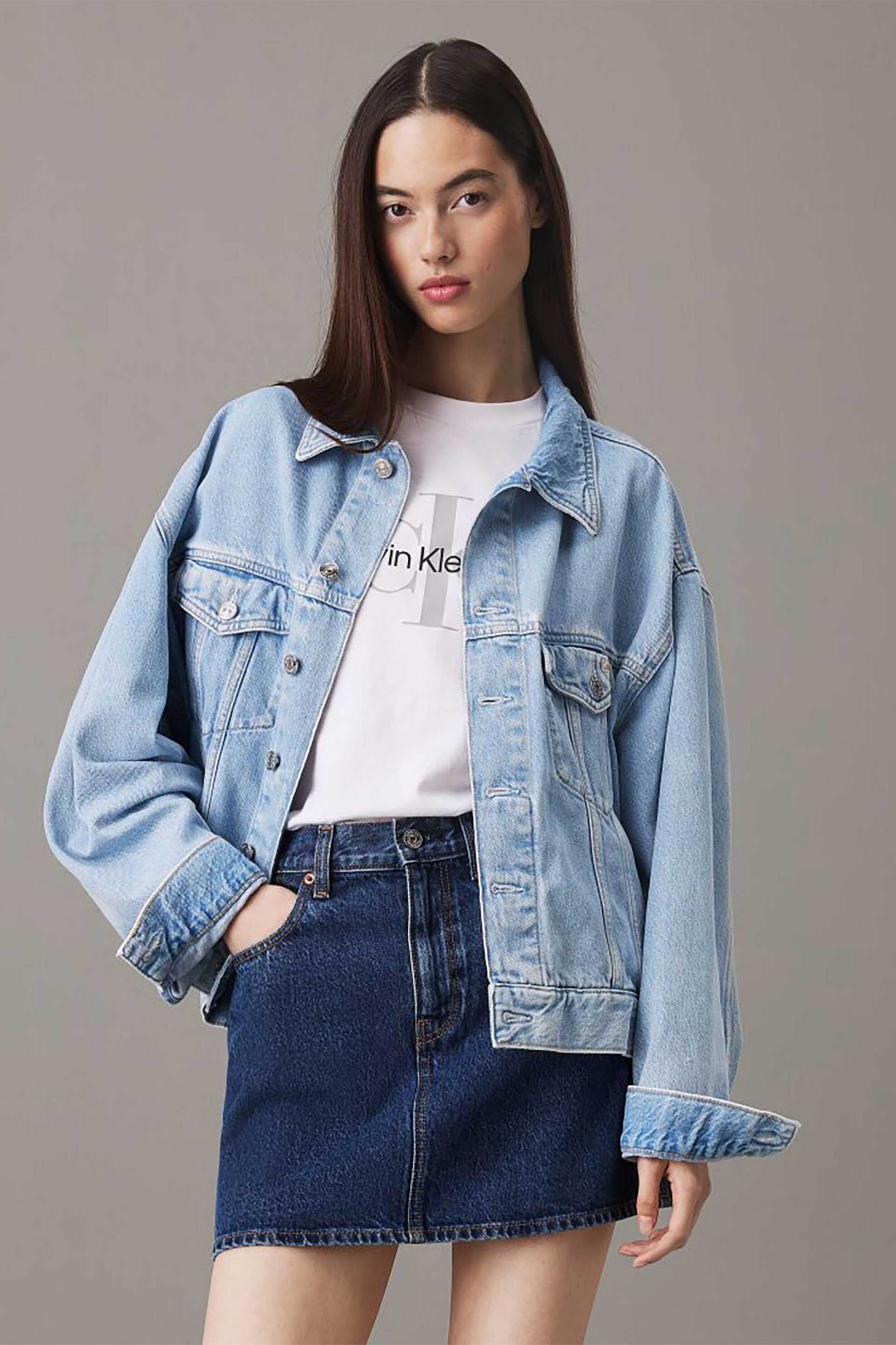 Calvin Klein Jeans γυναικείο denim jacket Boxy Fit - J20J224548 Denim Blue φωτογραφία