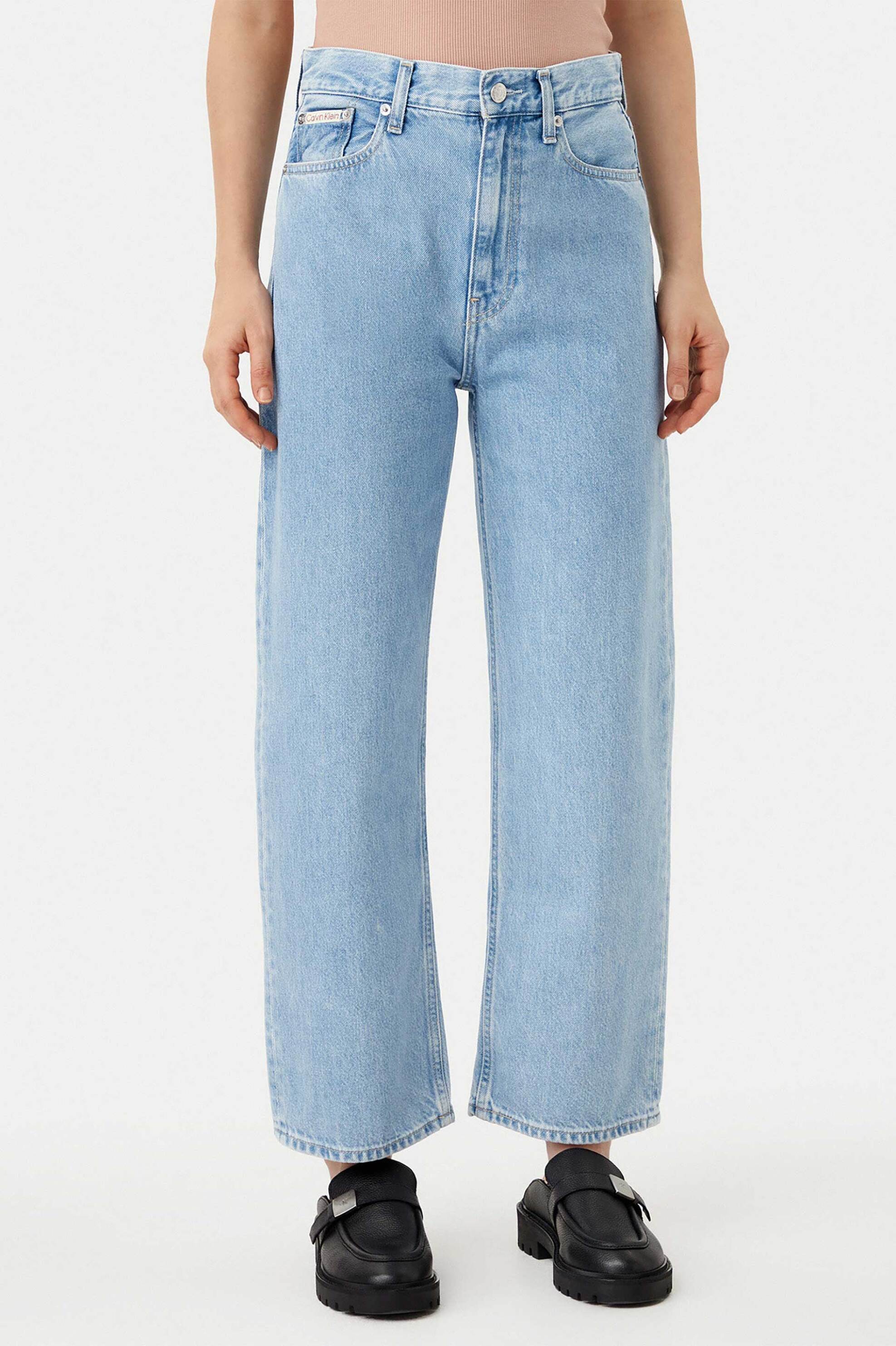 CALVIN KLEIN JEANS Calvin Klein Jeans γυναικείο τζιν παντελόνι πεντάτσεπο Loose Fit - J20J225006 Denim Blue Ανοιχτό - 2