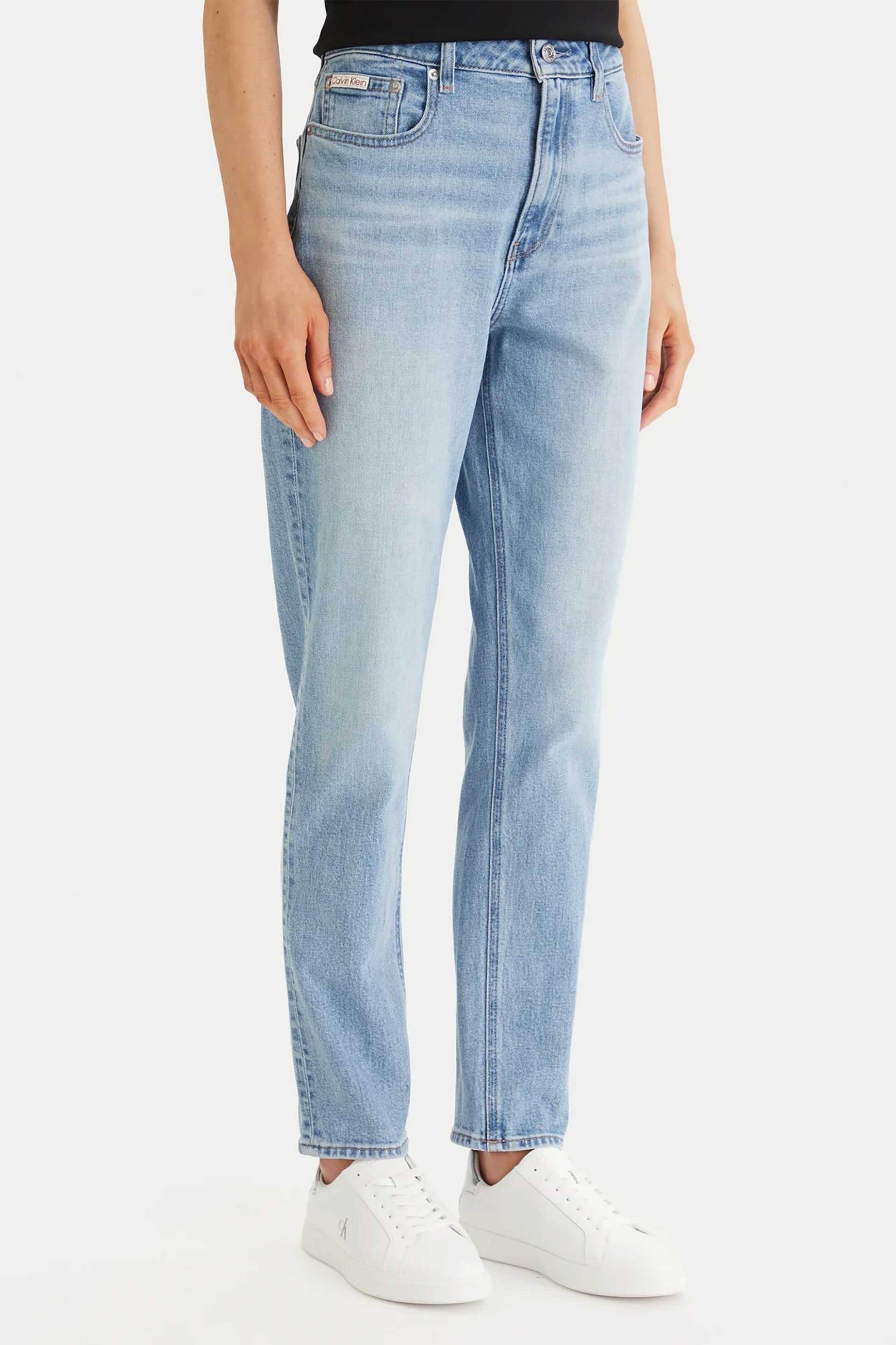 CALVIN KLEIN JEANS Calvin Klein Jeans γυναικείο τζιν παντελόνι πεντάτσεπο Mom Fit - LV047E787G Denim Blue Ανοιχτό - 2