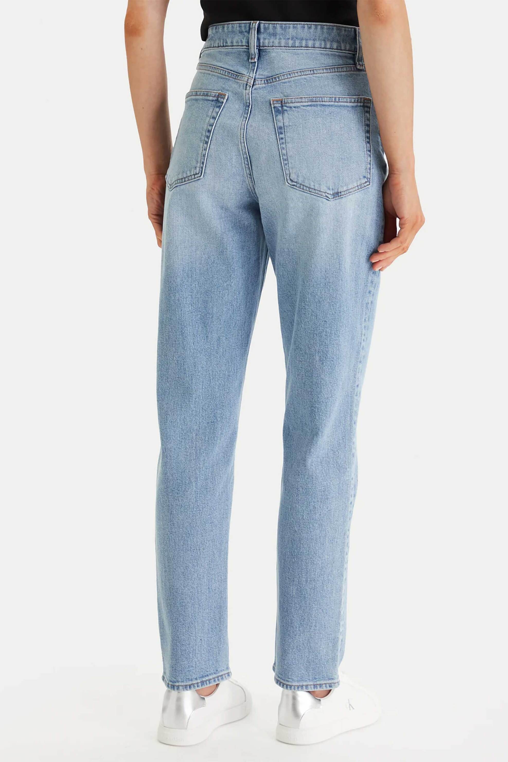 Calvin Klein Jeans Γυναικείο Τζιν Παντελόνι Πεντάτσεπο Mom Fit - Lv047E787G Denim Blue Ανοιχτό