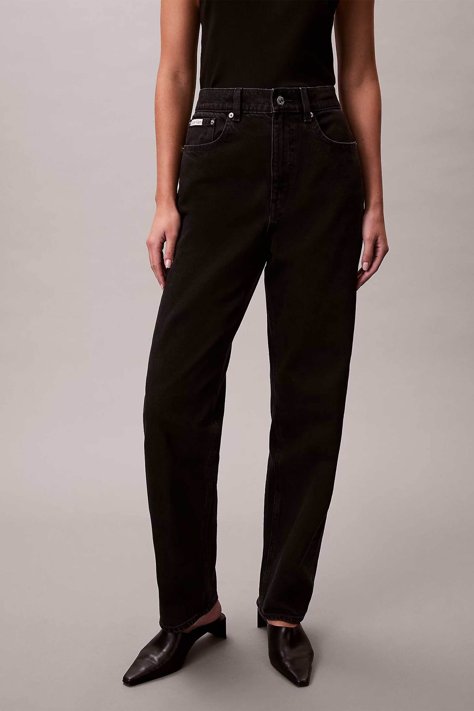 CALVIN KLEIN JEANS Calvin Klein Jeans γυναικείο τζιν παντελόνι πεντάτσεπο Tapered Fit - LV047E734G Μαύρο - 2