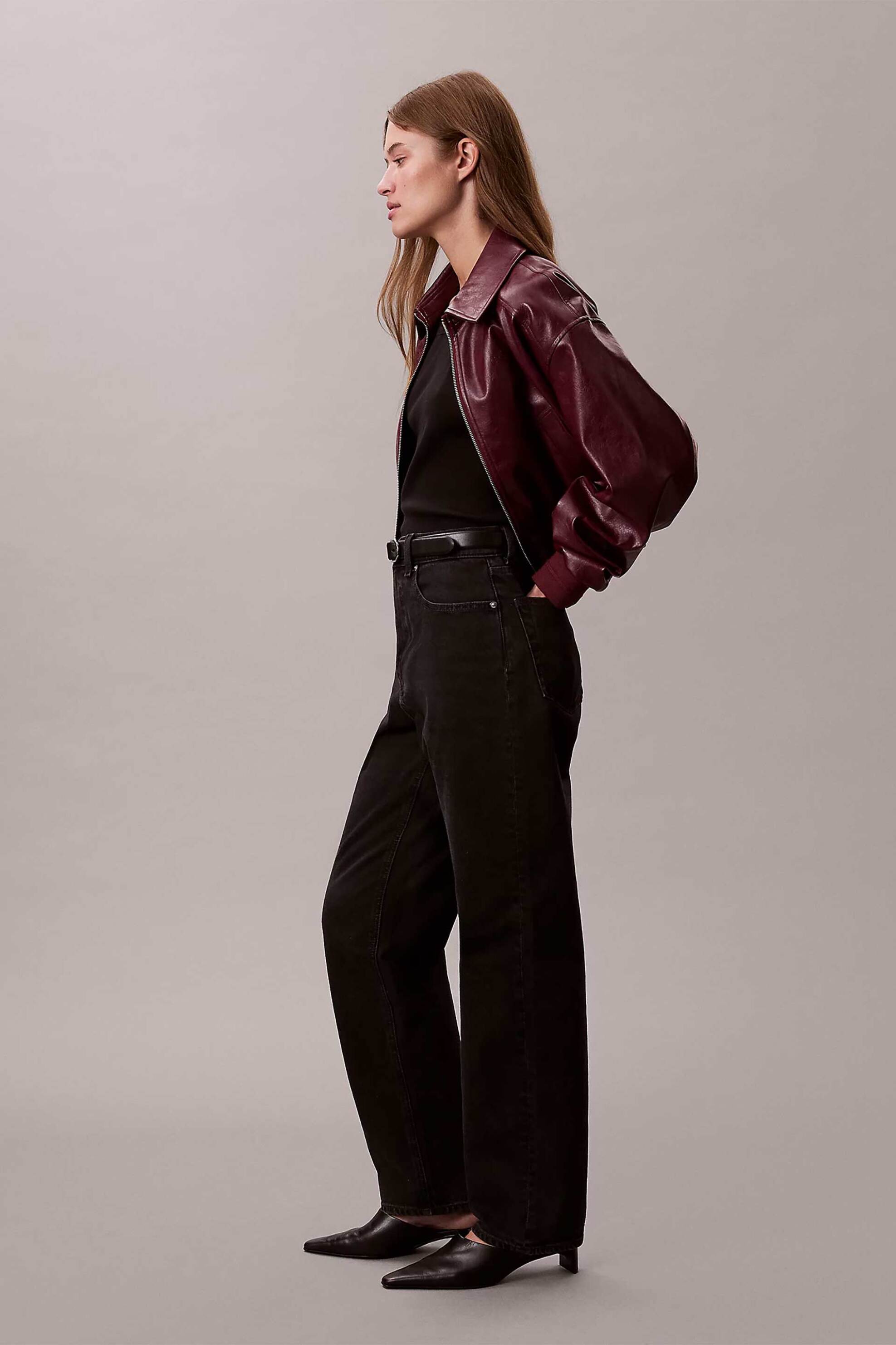 CALVIN KLEIN JEANS Calvin Klein Jeans γυναικείο τζιν παντελόνι πεντάτσεπο Tapered Fit - LV047E734G Μαύρο - 3